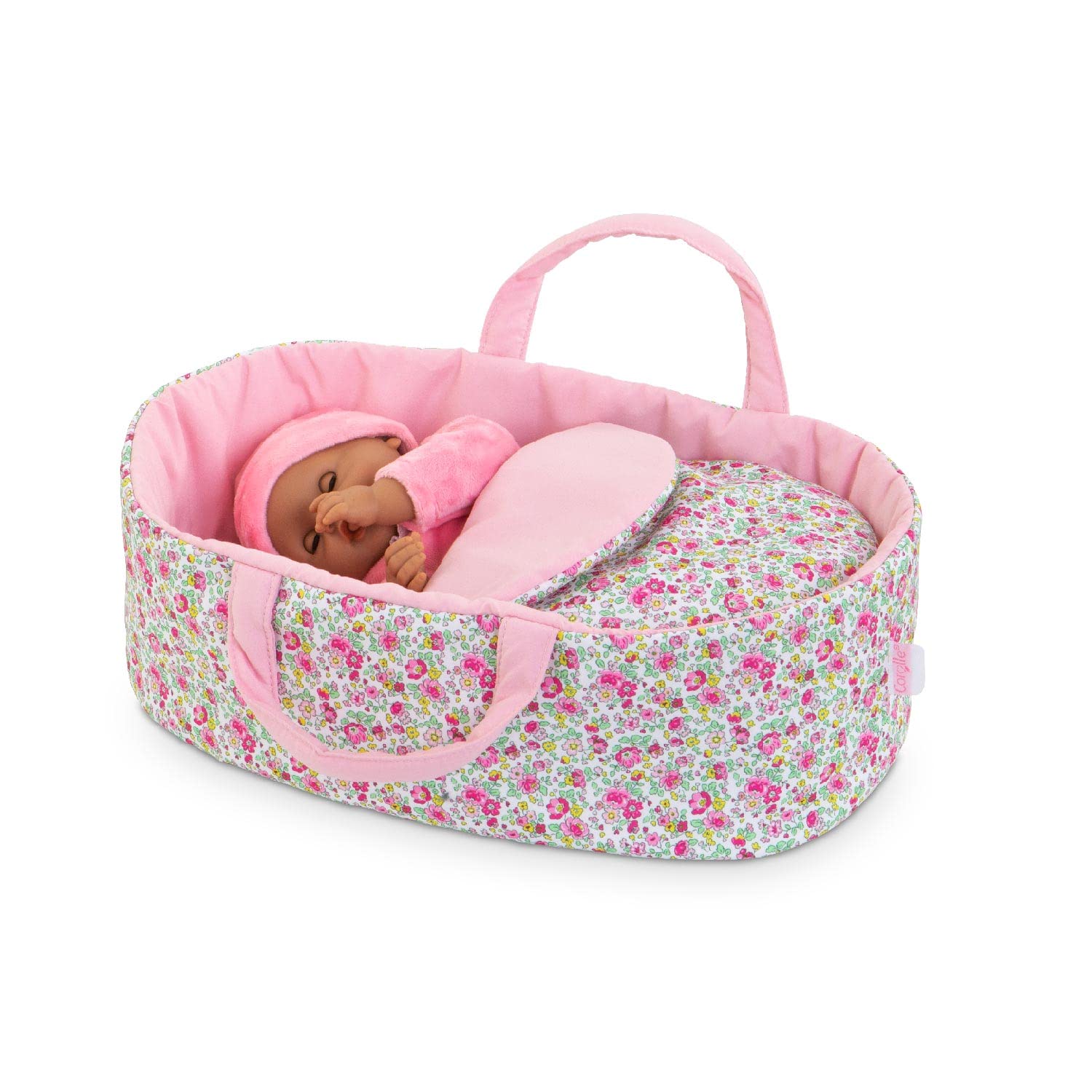 corolle-mon-premier-couffin-fleuri-accessoire-poupon-30-cm-rose image 2