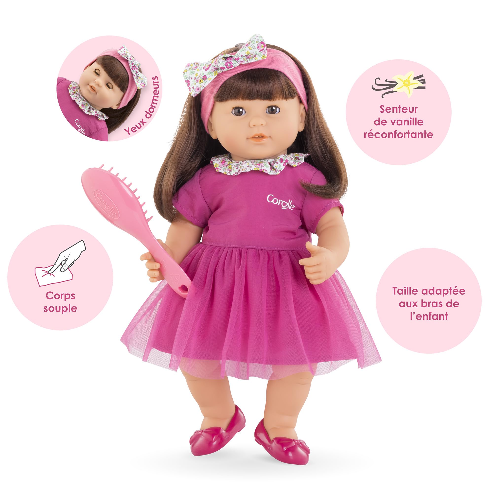 corolle-mon-grand-poupon-alice-poupon-36cm-yeux-dormeurs-brosse image 2