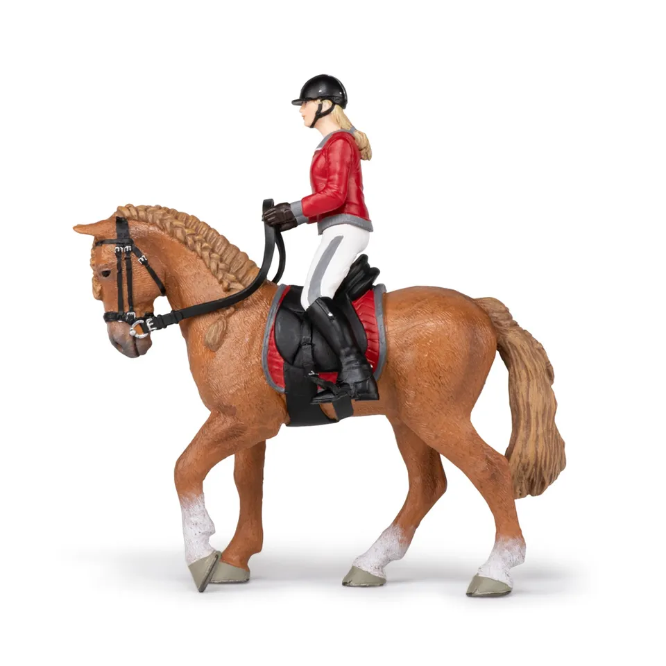 papo-chevaux-figurine-cheval-promenade-et-cavali-re image 1