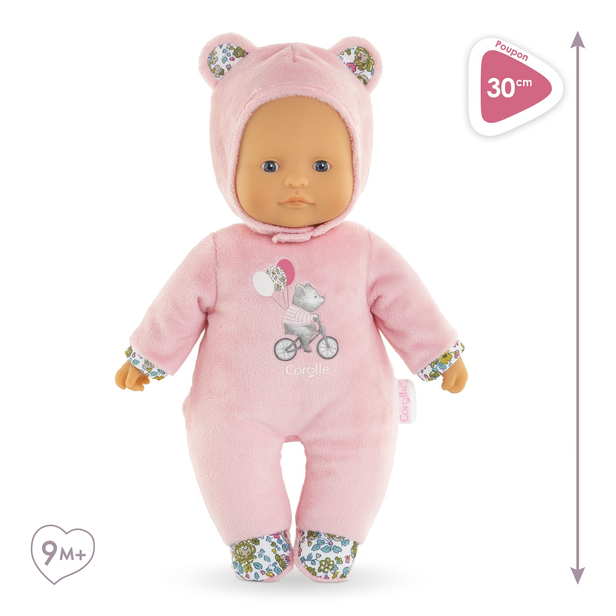 corolle-mon-doudou-pti-c-ur-ours-rose-poupon-30-cm-9-mois image 2