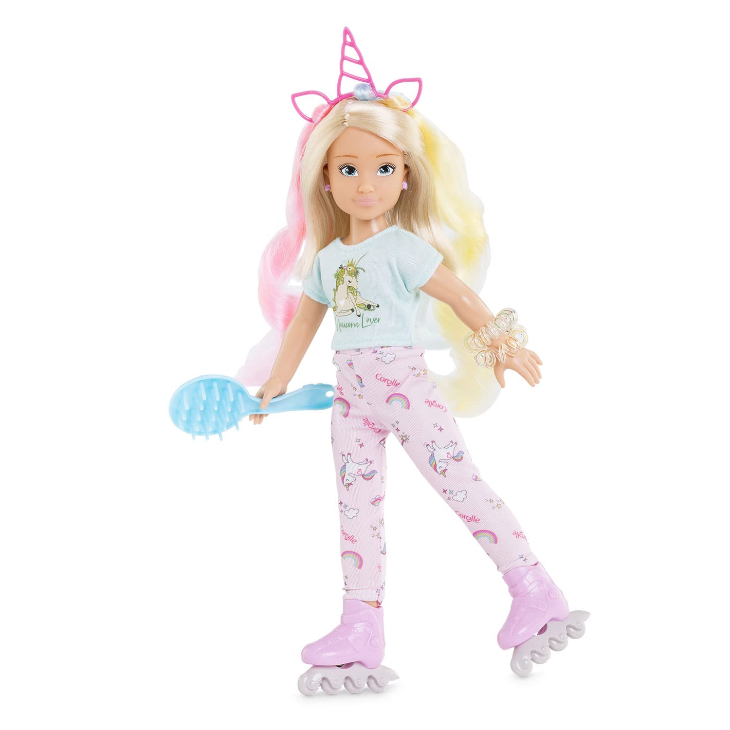 corolle-girls-ensemble-coiffure-arc-en-ciel-accessoires-poup-e-28cm image 2
