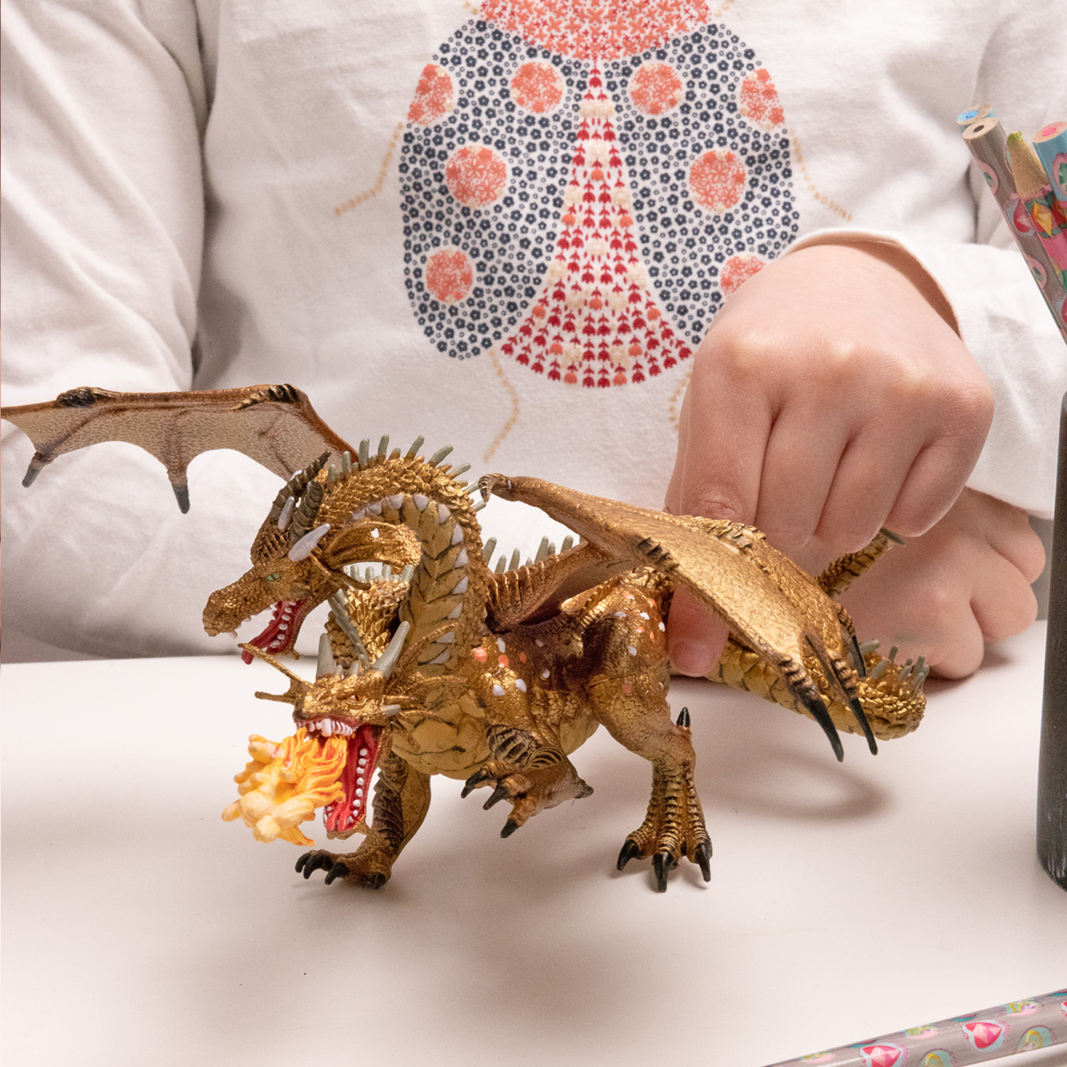 papo-fantasy-figurine-dragon-deux-t-tes-or image 3