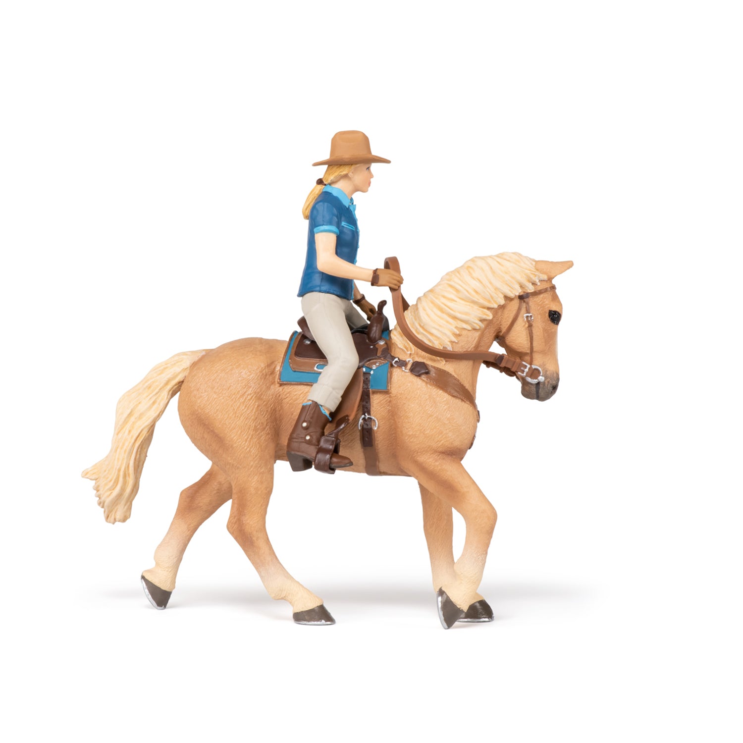 papo-horses-cheval-western-et-sa-cavali-re-figurine-ranch image 3