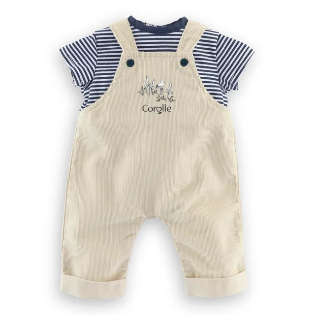 corolle-mon-premier-poupon-t-shirt-salopette-ecru-30-cm image 1
