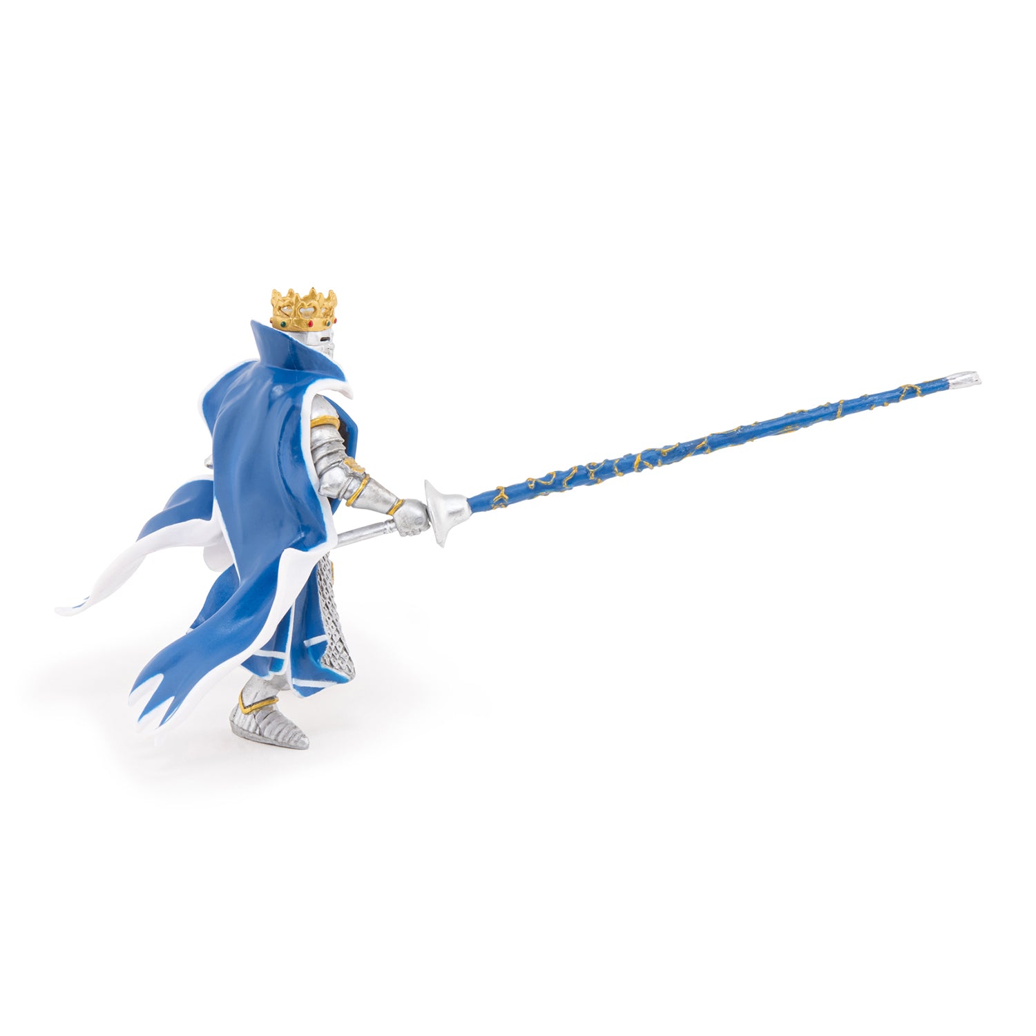 papo-medieval-roi-au-dragon-bleu-figurine-chevalier-armure-or image 5