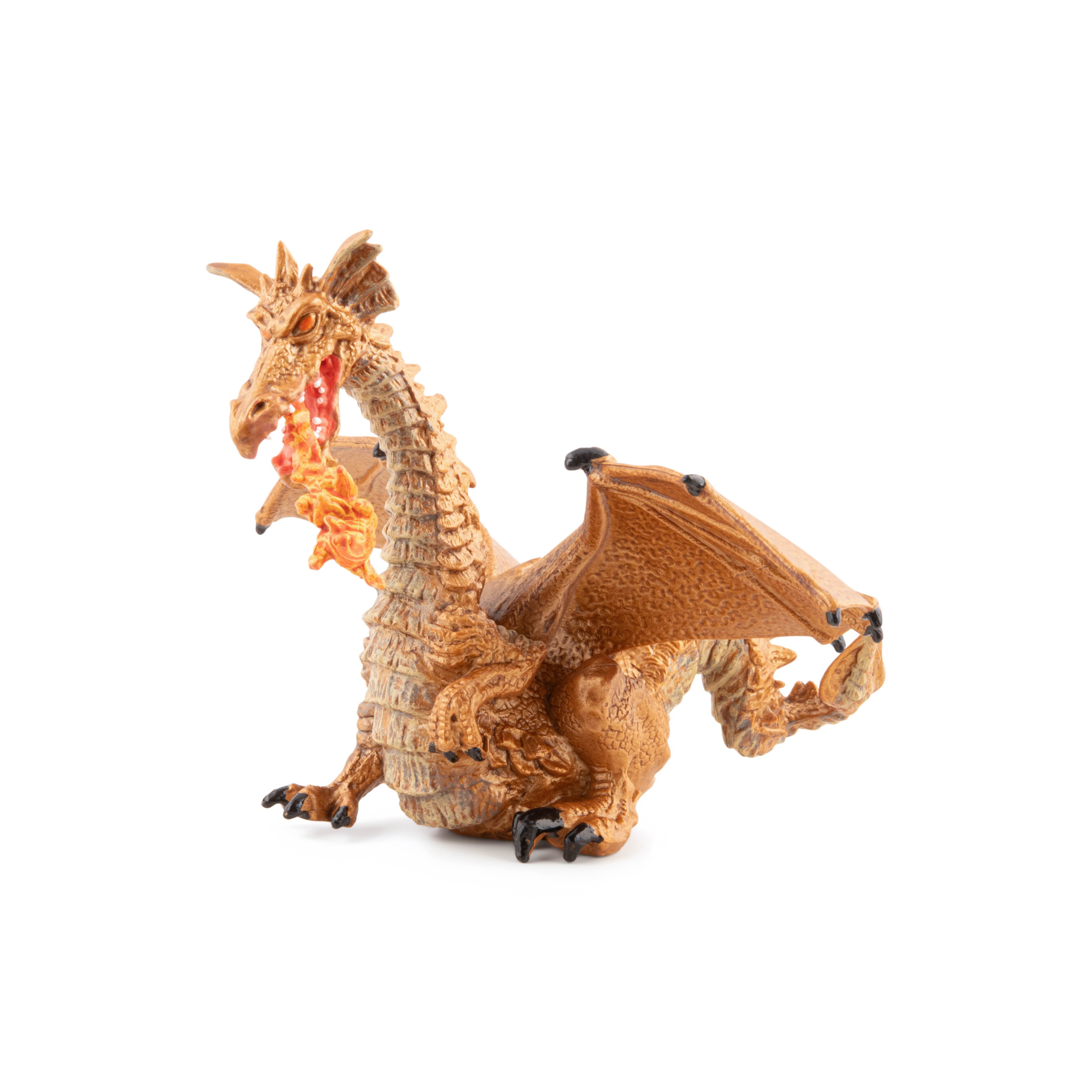papo-monde-enchant-dragon-or-avec-flamme-figurine-dragon image 4