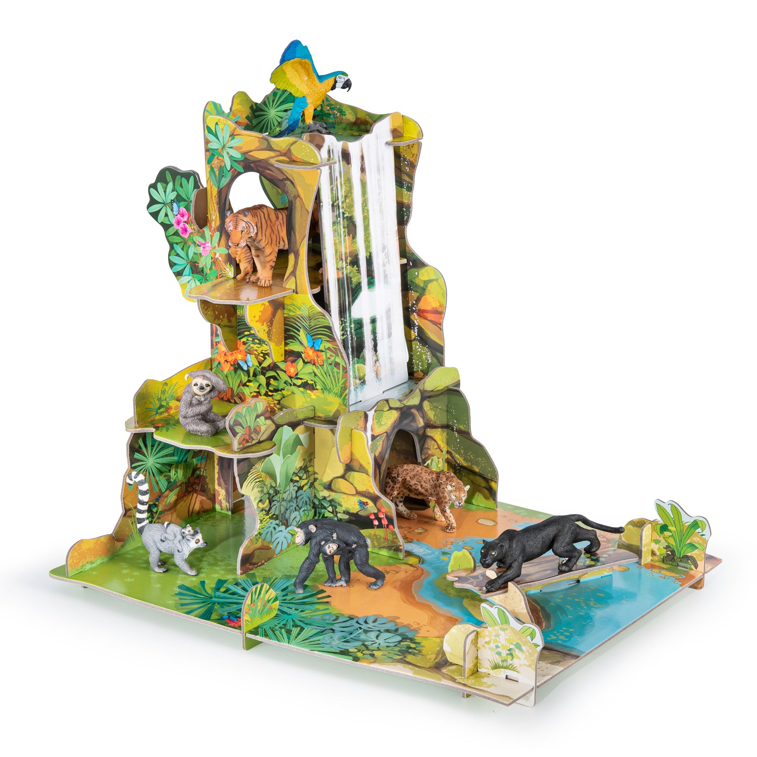 papo-wildlife-la-jungle-d-cor-carton-xxl-isiplay image 1