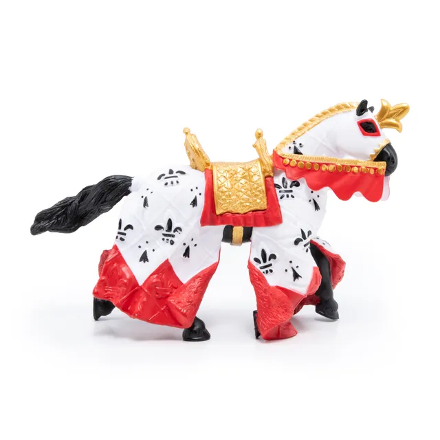 papo-medieval-cheval-du-roi-arthur-rouge-figurine image 1