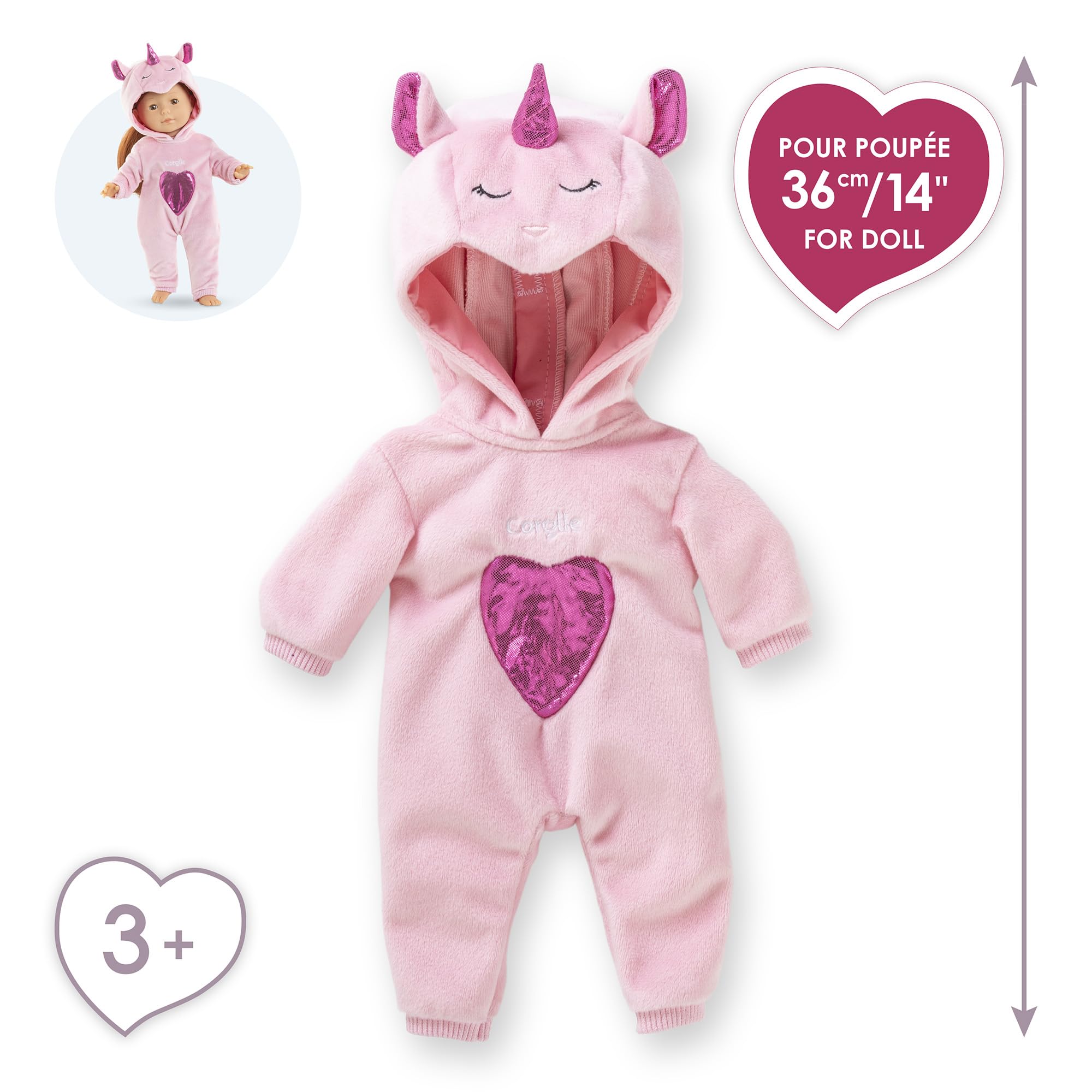 corolle-ma-corolle-pyjama-licorne-rose-v-tement-36cm image 2