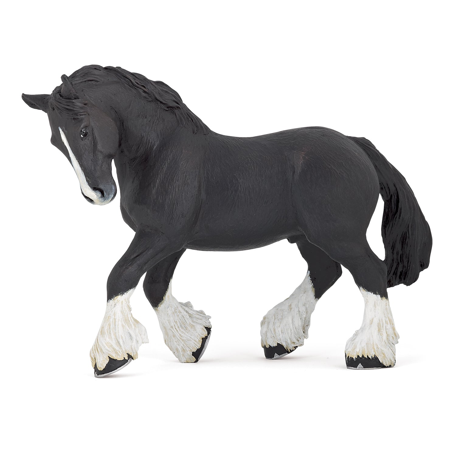 papo-figurine-etalon-shire-noir-cheval-de-trait image 1