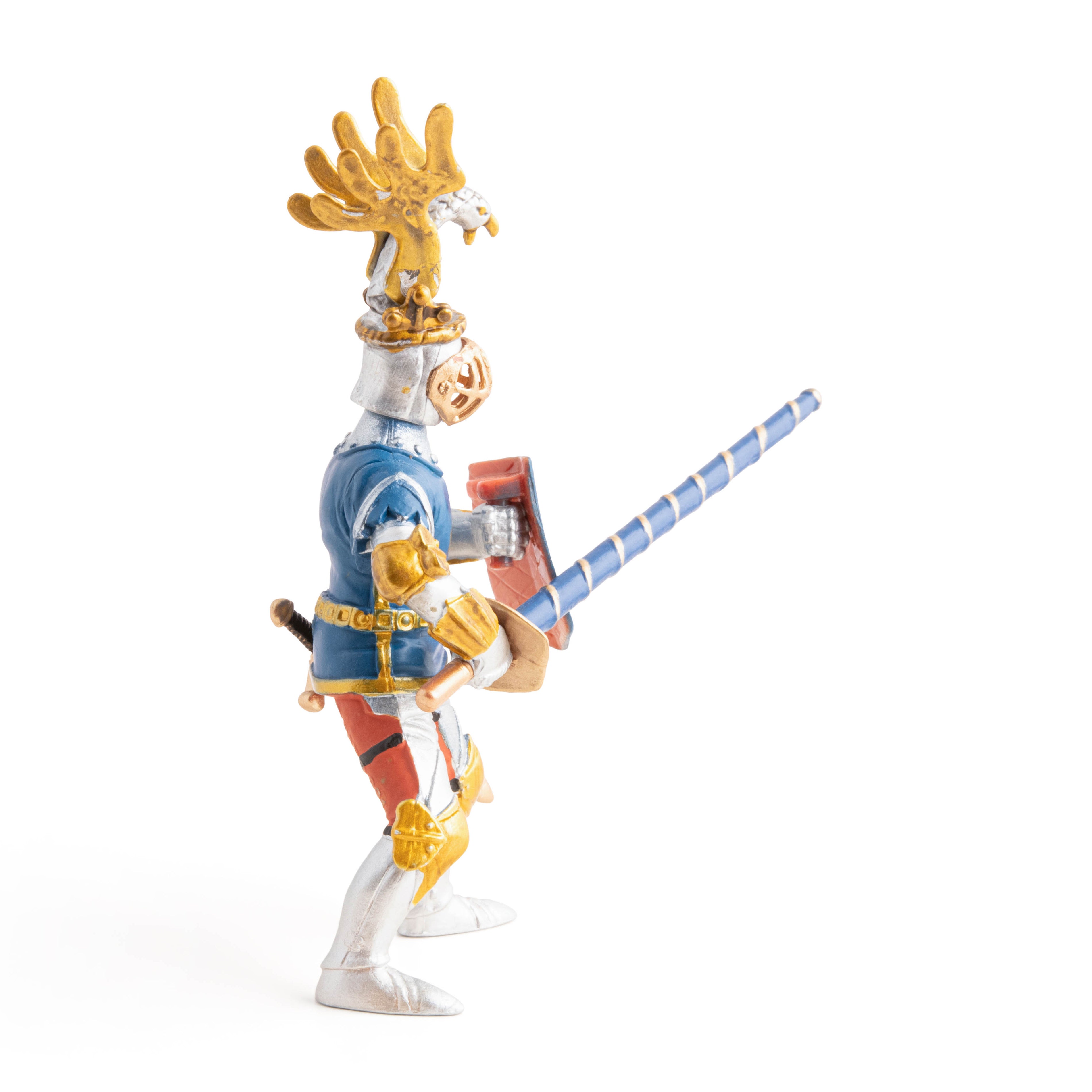 papo-medieval-chevalier-bleu-fleur-de-lys-figurine-ch-teau image 3
