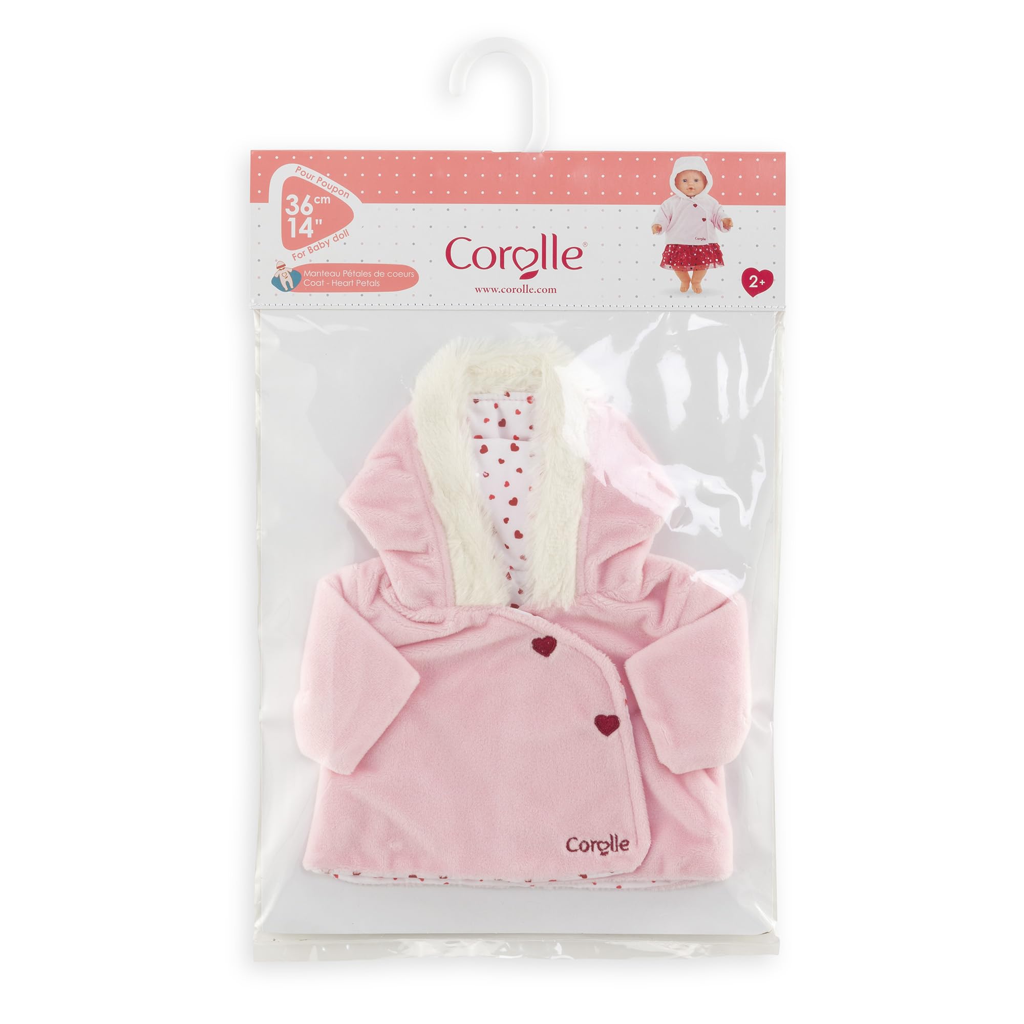 corolle-mon-grand-poupon-manteau-p-tales-de-c-urs-v-tement-36cm-rose image 3