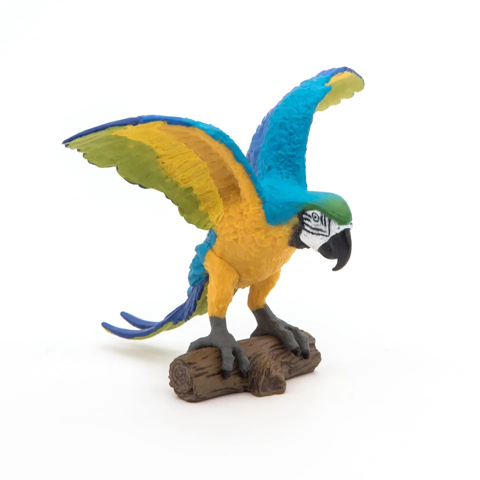 papo-wildlife-perroquet-ara-bleu-figurine-oiseau image 1