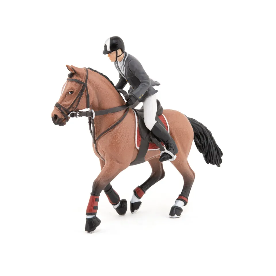 papo-cheval-de-concours-et-cavalier-figurine-jumping image 1