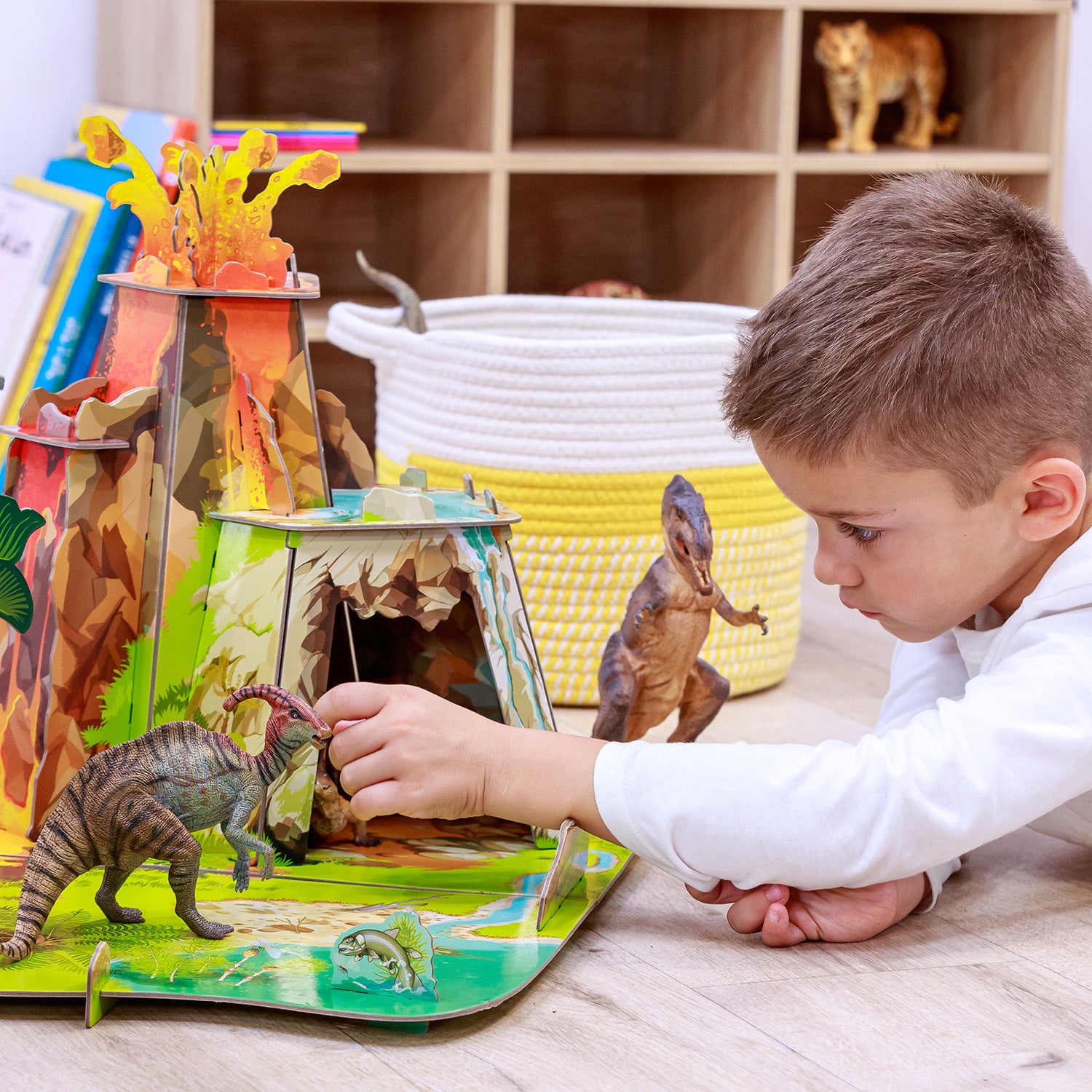 papo-dinosaurs-terre-des-dinosaures-d-cor-carton-isiplay image 2