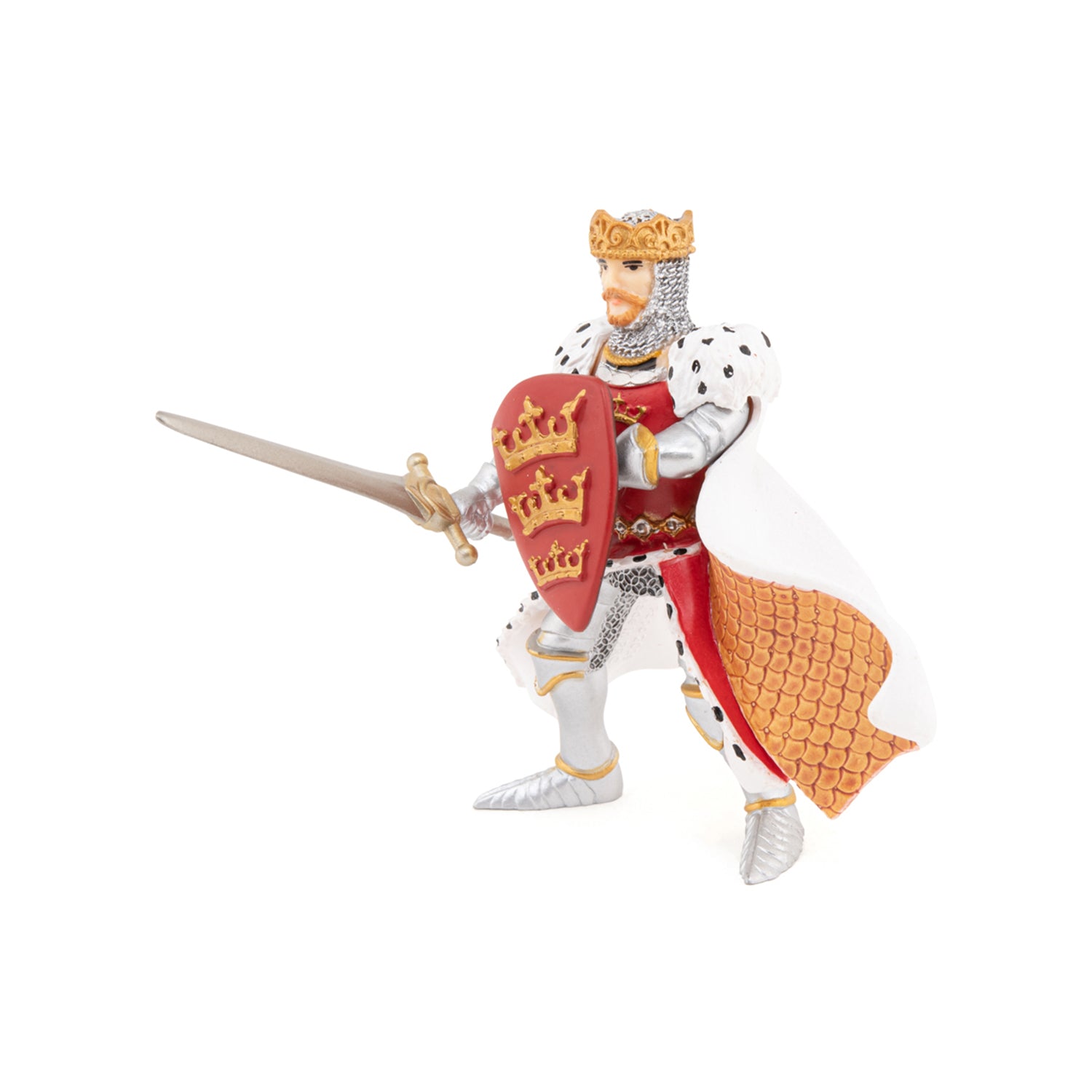 papo-medieval-figurine-roi-arthur-rouge-excalibur image 3