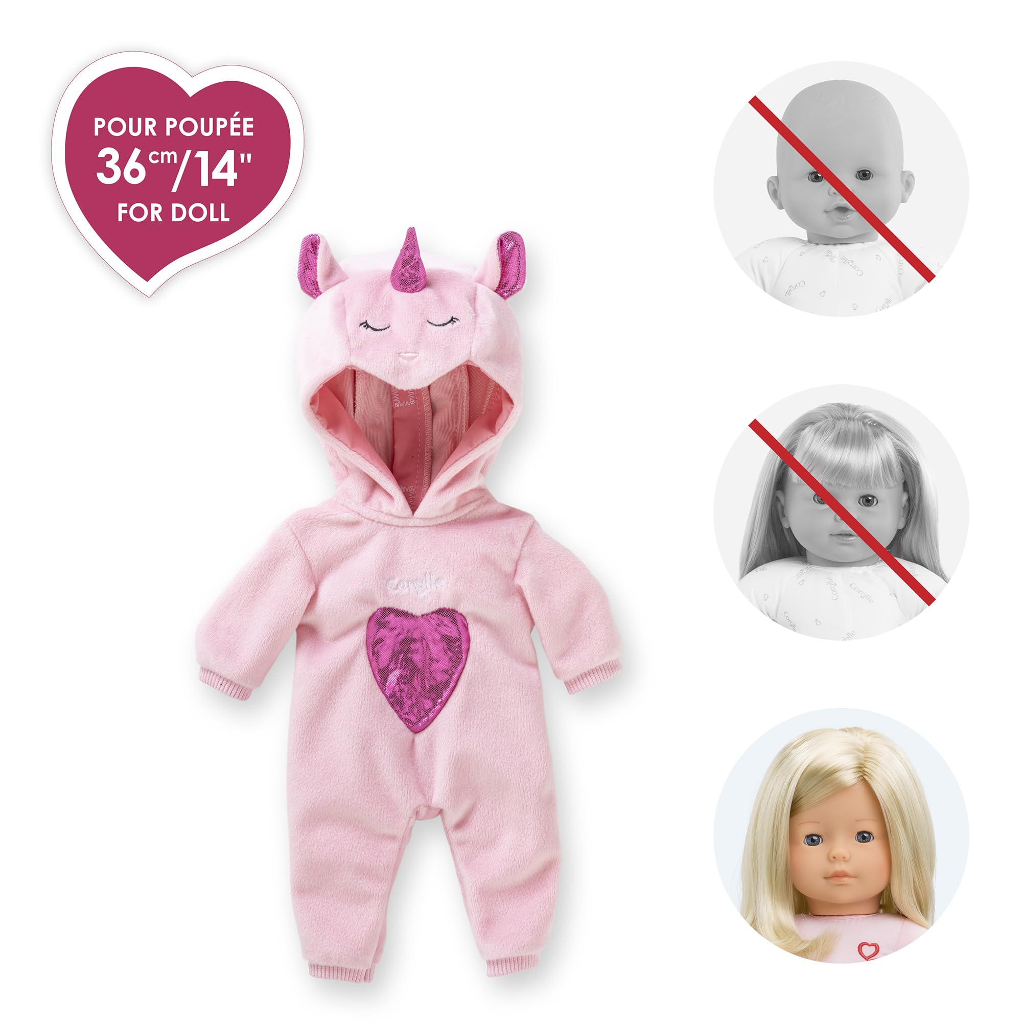 corolle-ma-corolle-pyjama-licorne-rose-v-tement-36cm image 3