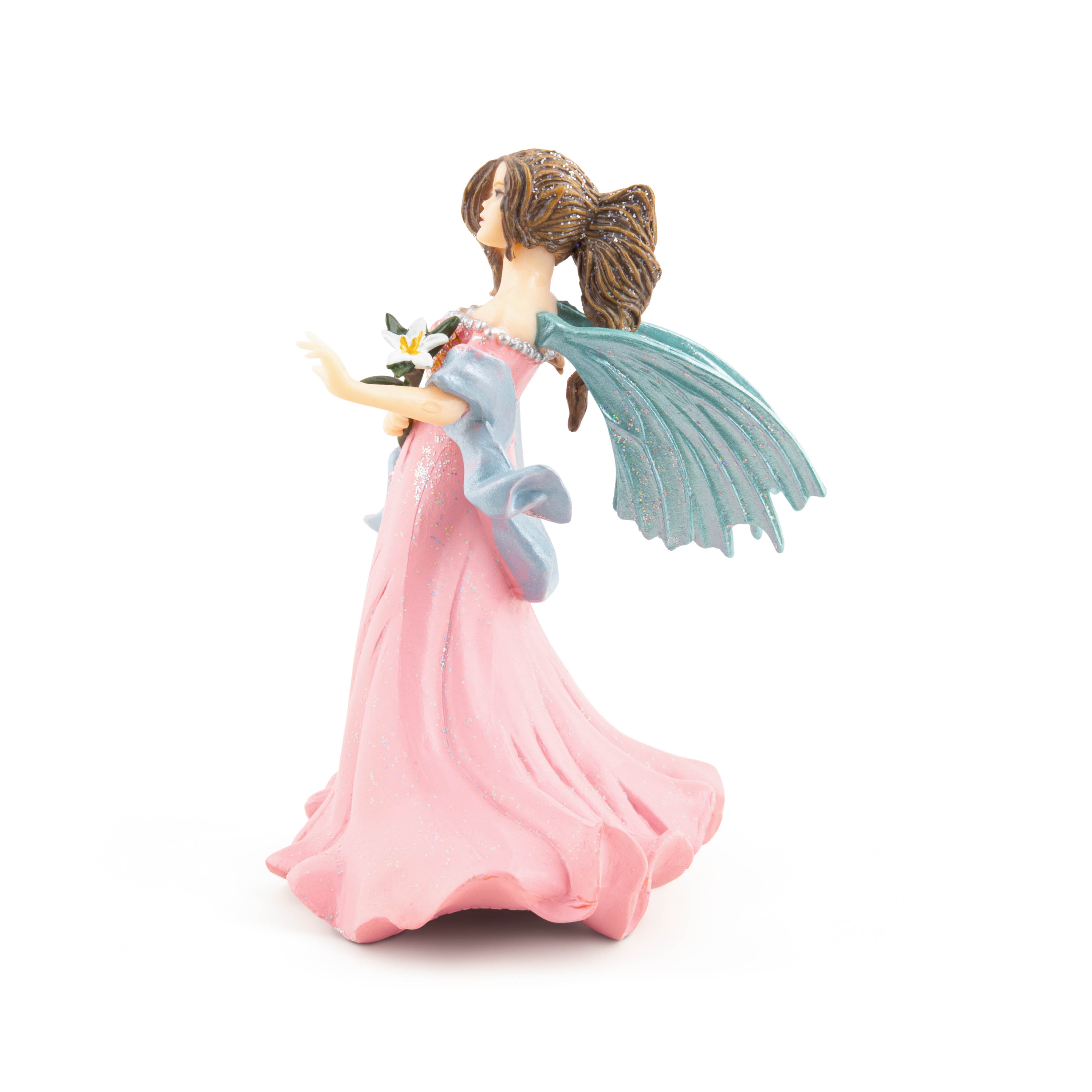papo-the-enchanted-world-elfe-rose-au-lys-figurine-robe-rose image 5