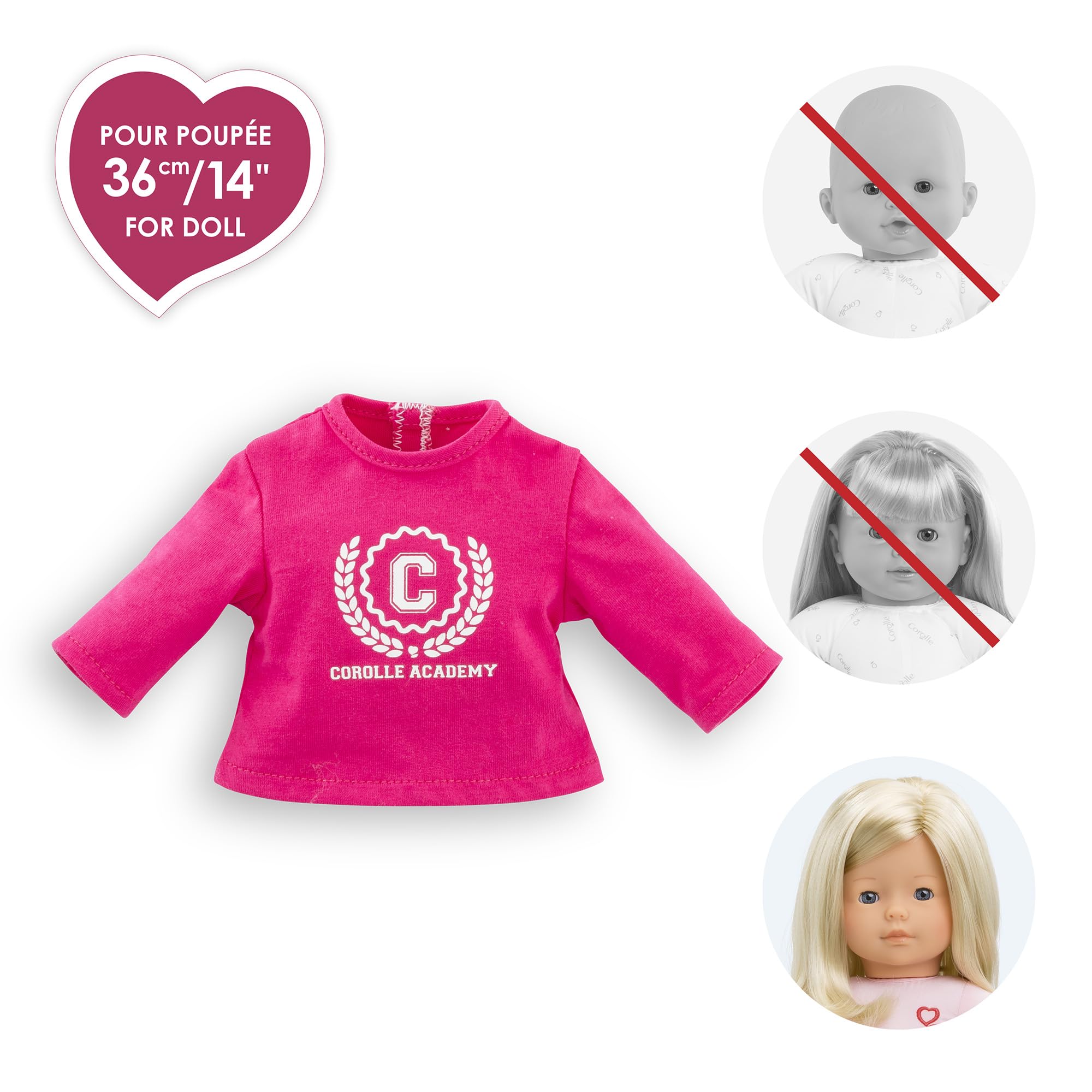 corolle-ma-corolle-t-shirt-fuchsia-academy-poup-e-36-cm image 3