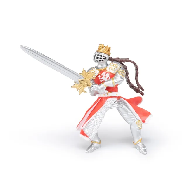 papo-m-di-val-roi-au-dragon-l-p-e-figurine-cavalier image 1
