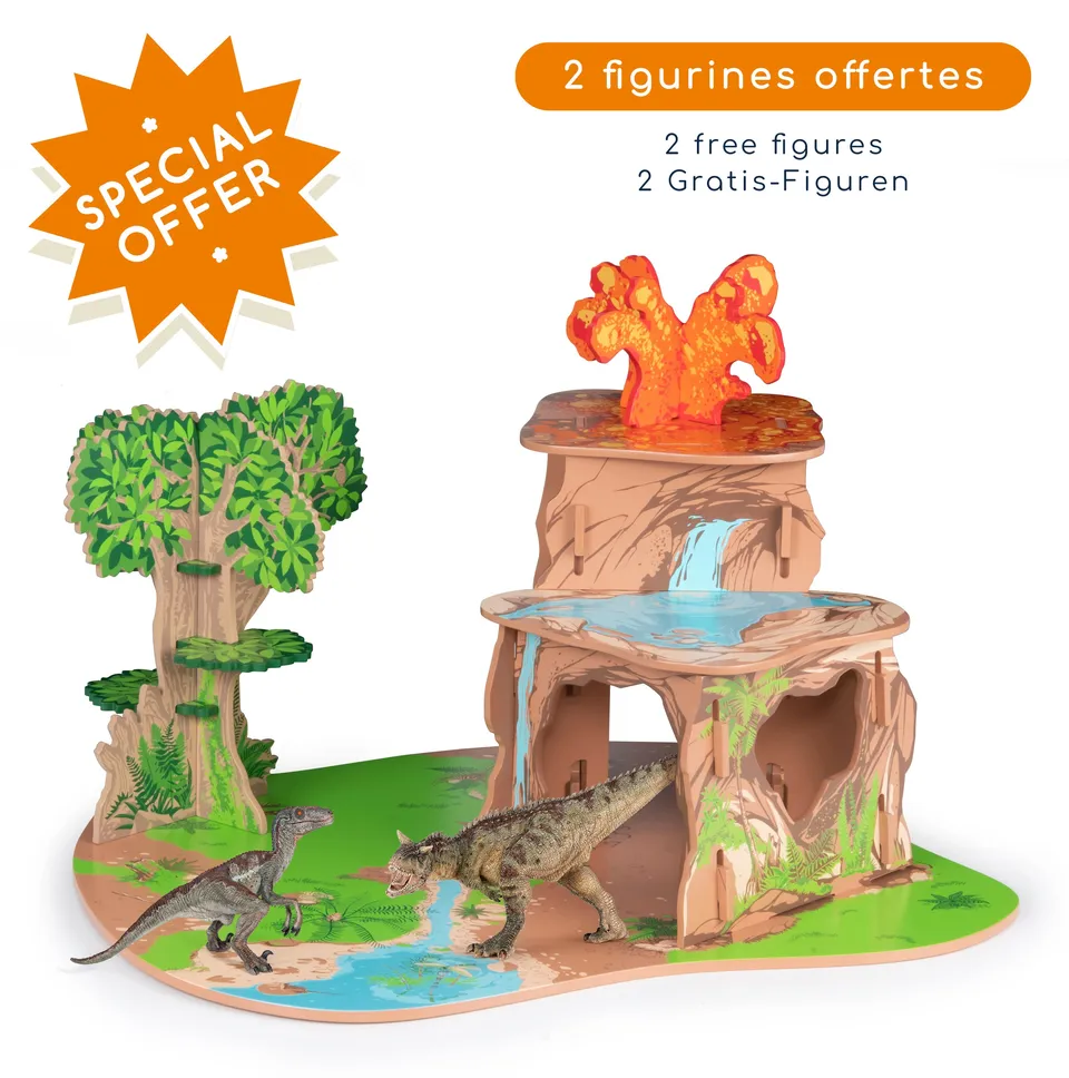 papo-dinosaurs-terre-des-dinosaures-d-cor-2-figurines-offertes image 1