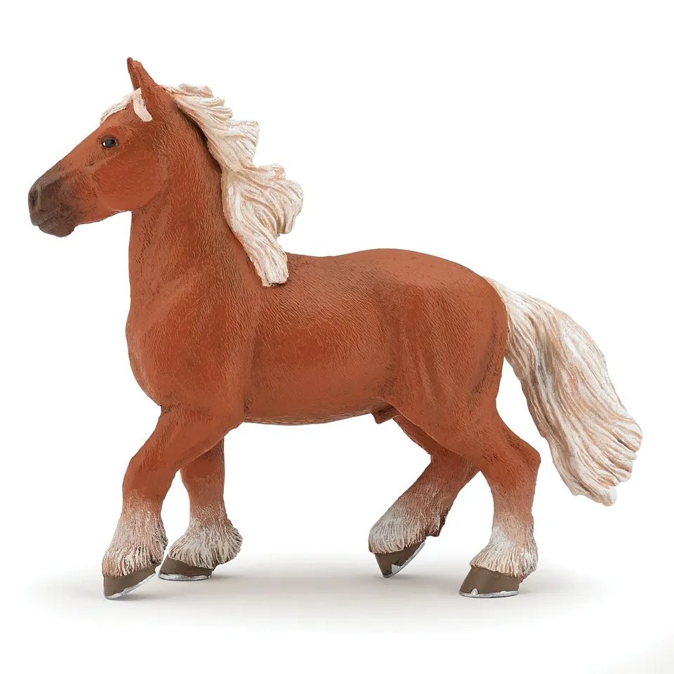 papo-chevaux-cheval-comtois-figurine-race-de-trait-alezan image 1