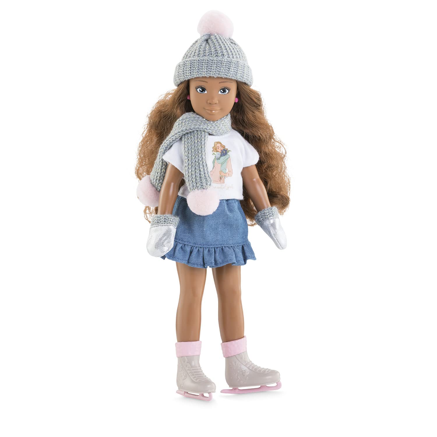 corolle-girls-ensemble-hiver-6-accessoires-poup-e-mannequin-gris-rose image 3