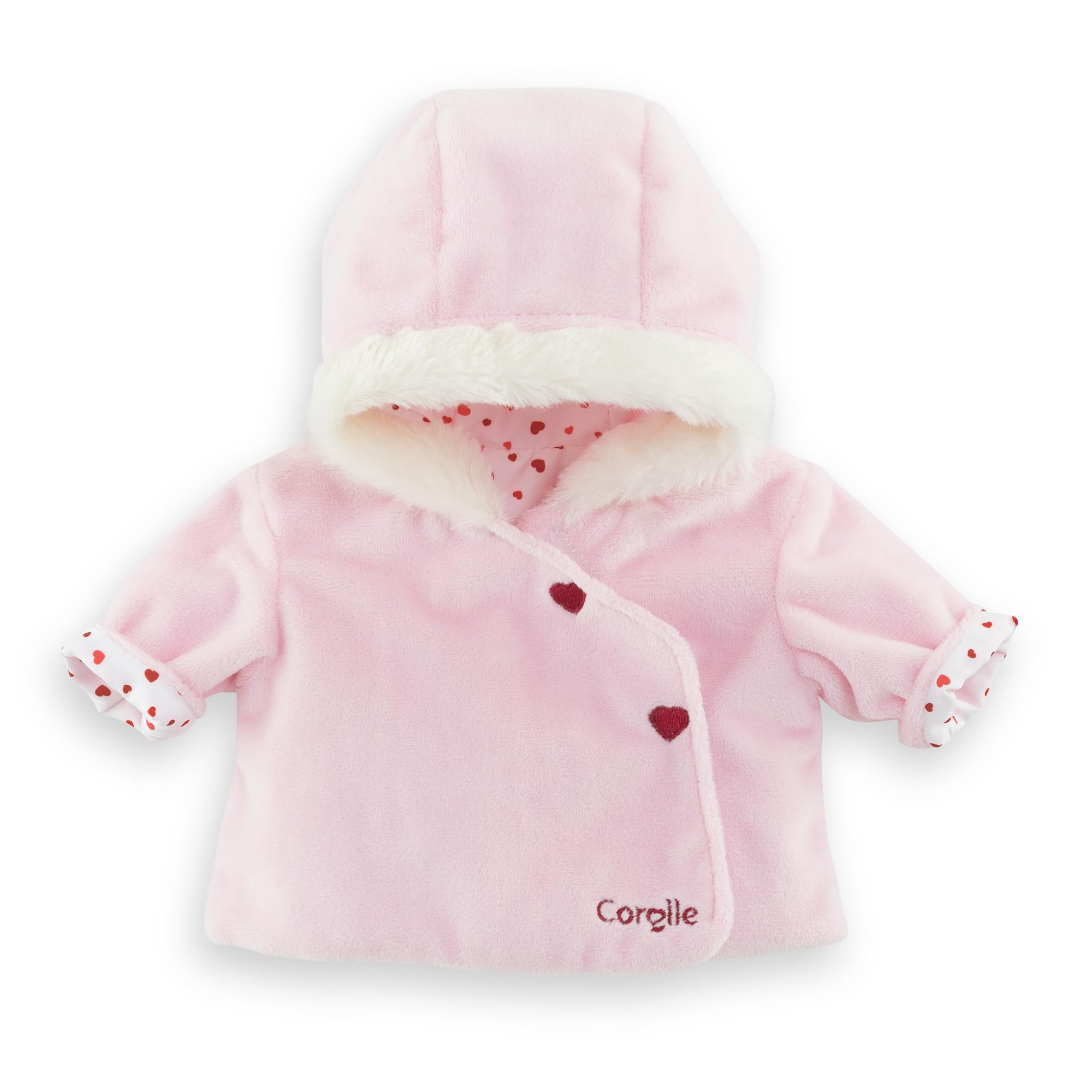 corolle-mon-grand-poupon-manteau-p-tales-de-c-urs-v-tement-36cm-rose image 1