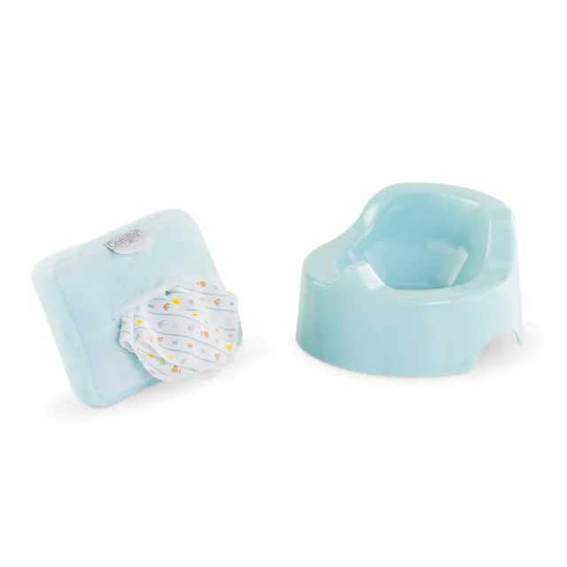 corolle-mon-premier-pot-et-lingette-toiles-30-cm image 1