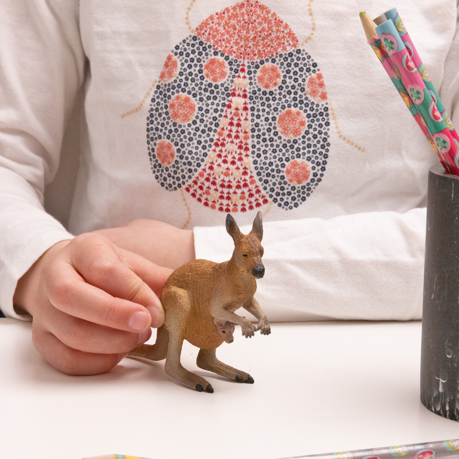 papo-wildlife-kangourou-et-b-b-figurine-marsupial-australie image 2