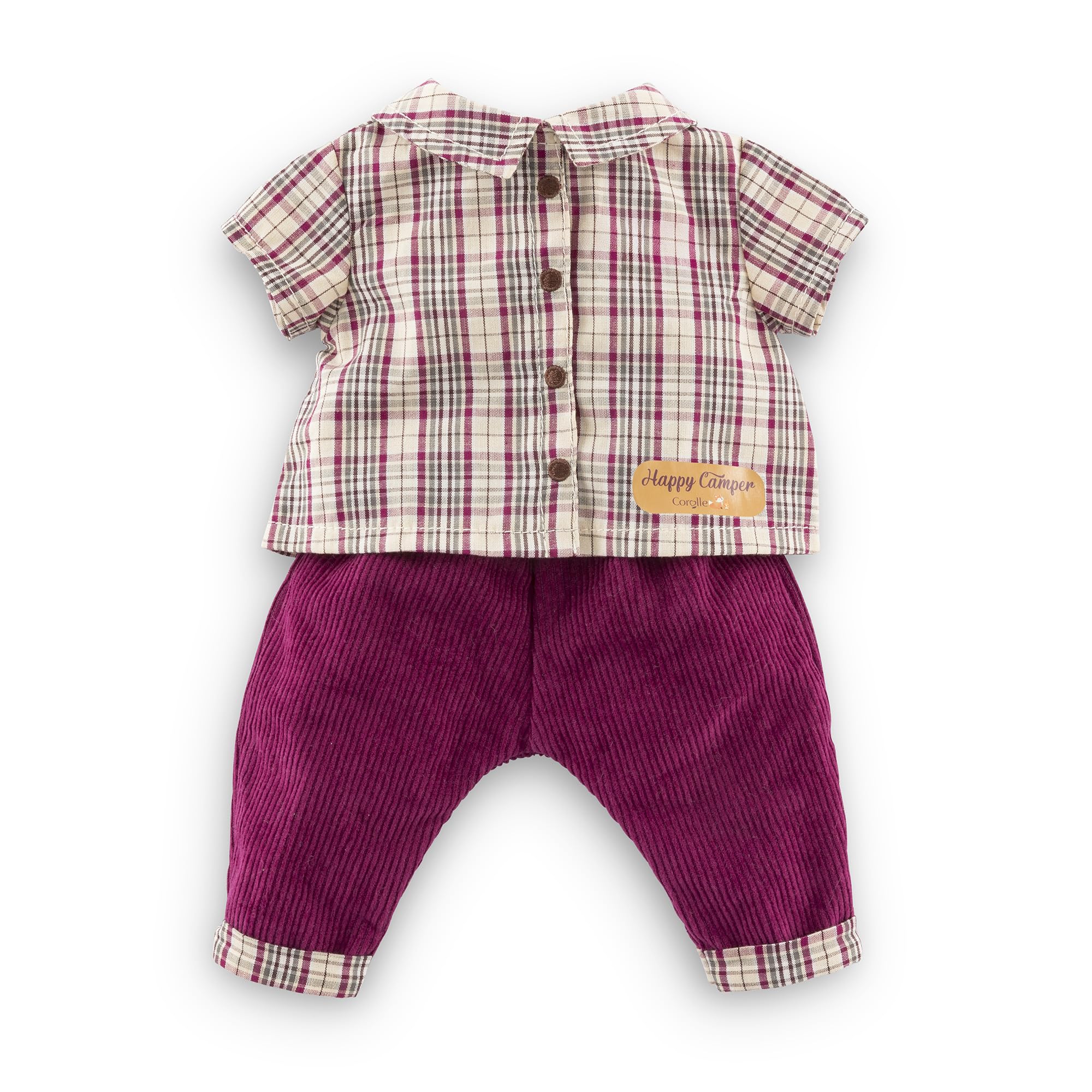 corolle-mon-grand-poupon-chemise-carreaux-pantalon-poupon-36cm image 1
