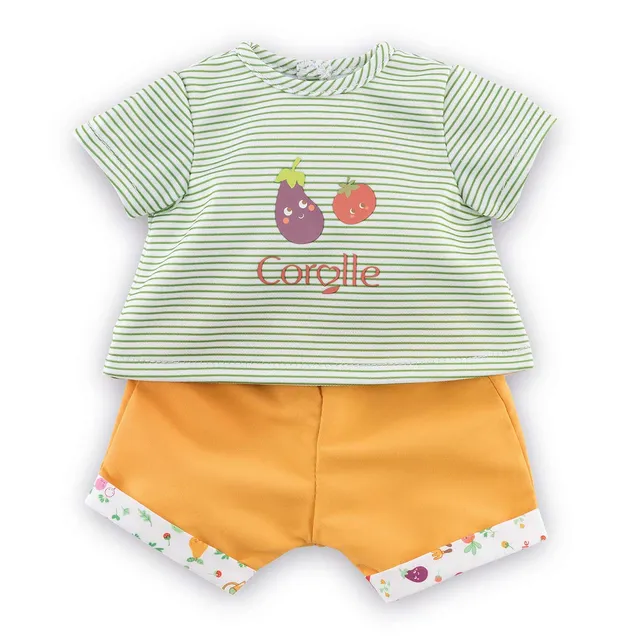 corolle-mon-grand-poupon-t-shirt-bermuda-potager-36-cm image 1