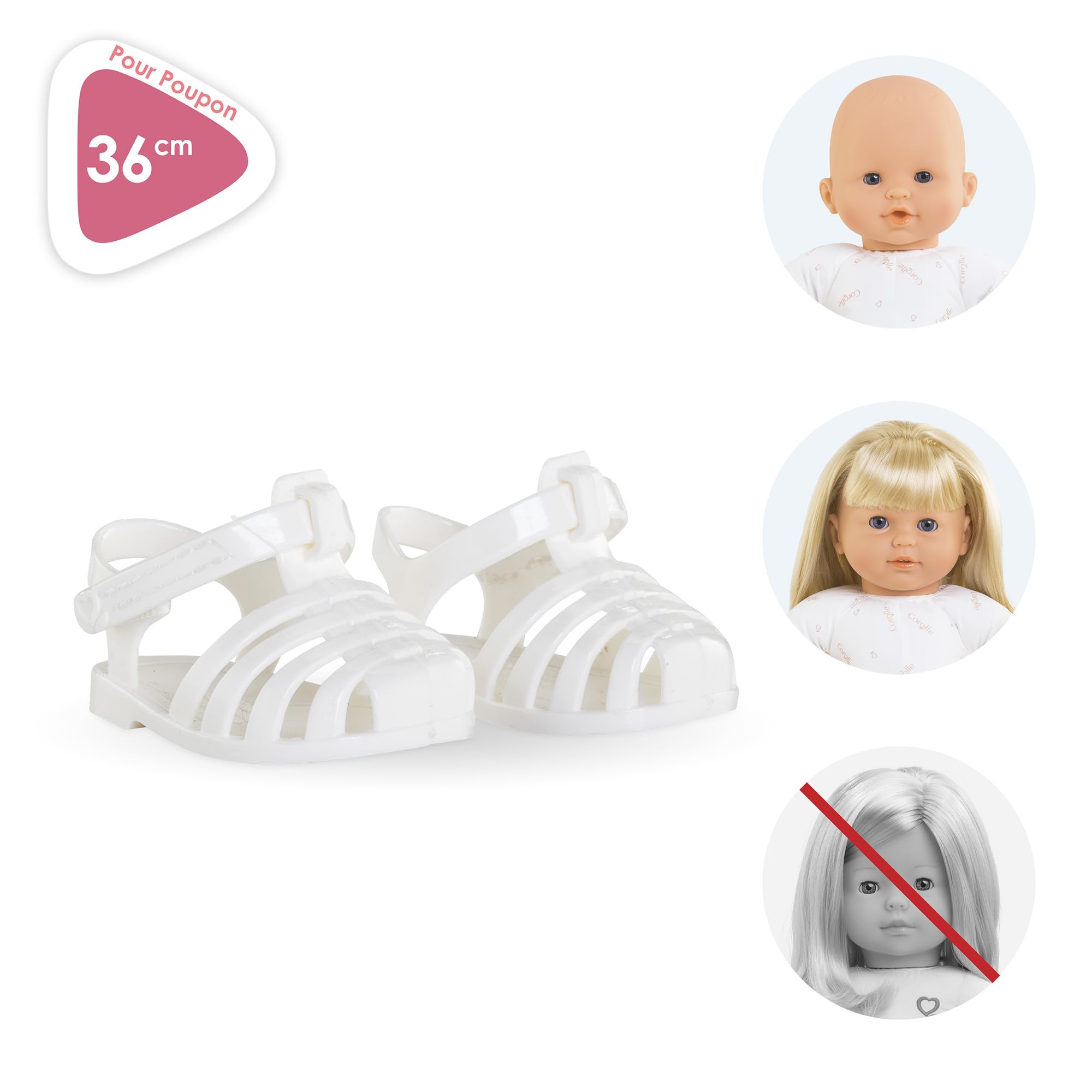 mon-grand-poupon-sandales-blanches-chaussures-poupon-36-cm image 3