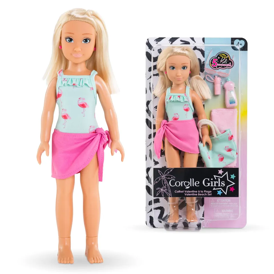 corolle-girls-valentine-la-plage-poup-e-28-cm-5-accessoires image 1