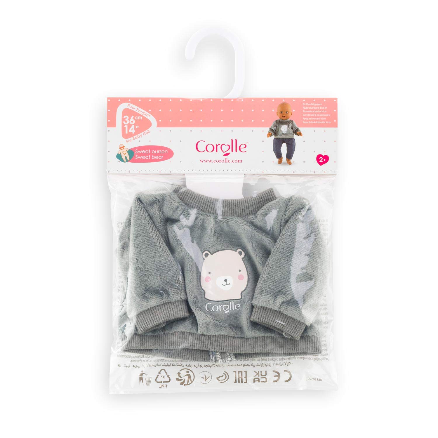 corolle-mon-grand-poupon-sweat-ourson-36-cm-v-tement image 3