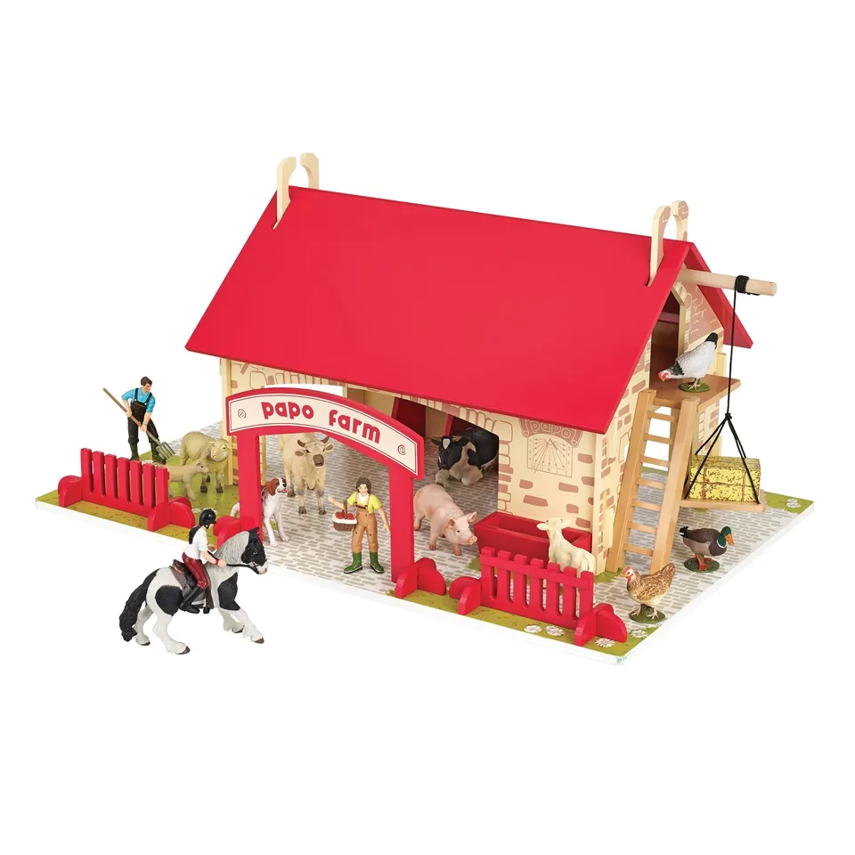 papo-farmyard-ma-premi-re-ferme-jouet-ferme-bois-accessoires image 1