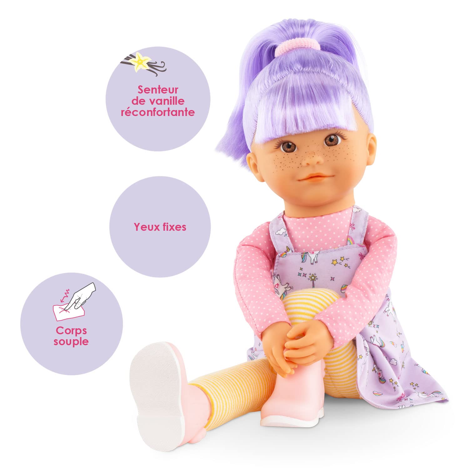 corolle-les-trendies-rainbow-dolls-iris-poup-e-40-cm-violets image 2