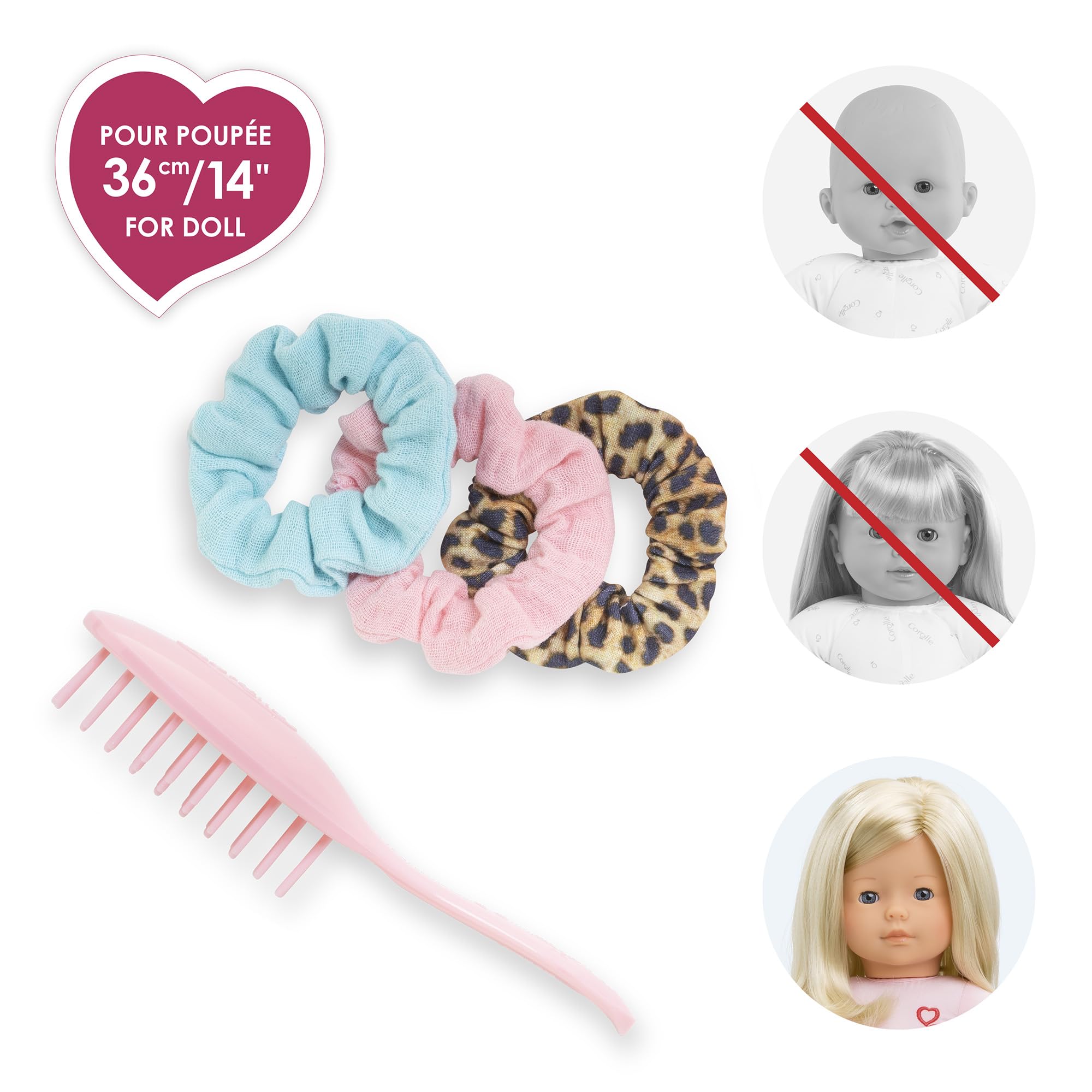 corolle-ma-corolle-kit-brosse-3-chouchous-36-cm image 3