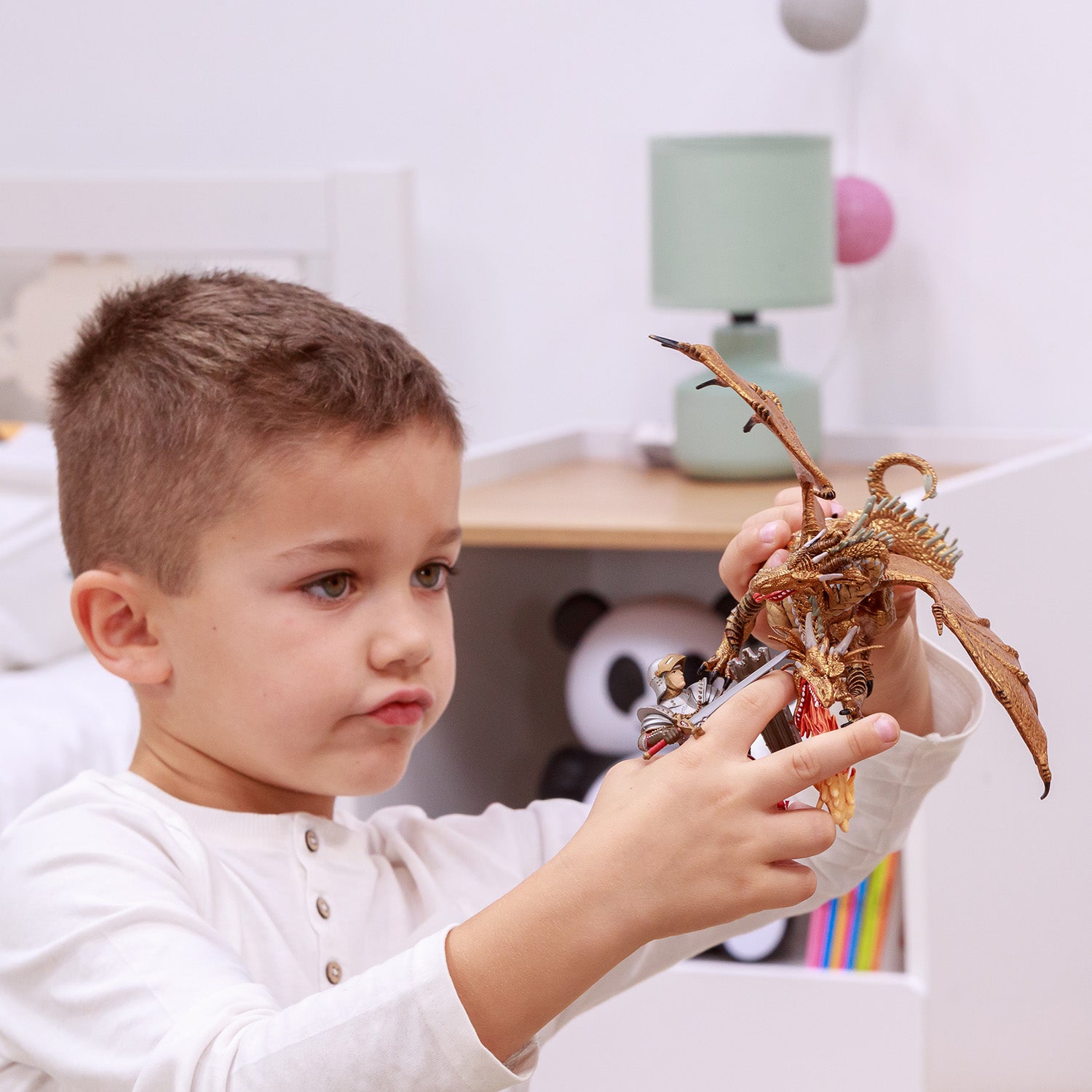 papo-fantasy-figurine-dragon-deux-t-tes-or image 2