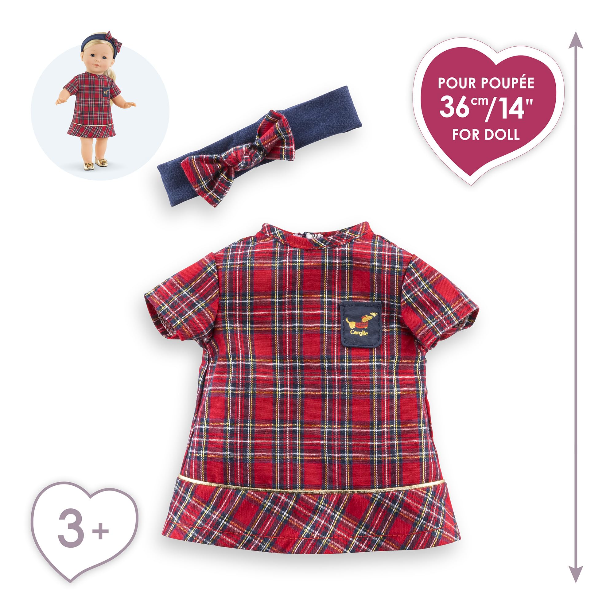ma-corolle-robe-et-bandeau-en-f-tes-v-tement-poup-e-36cm-marine image 2