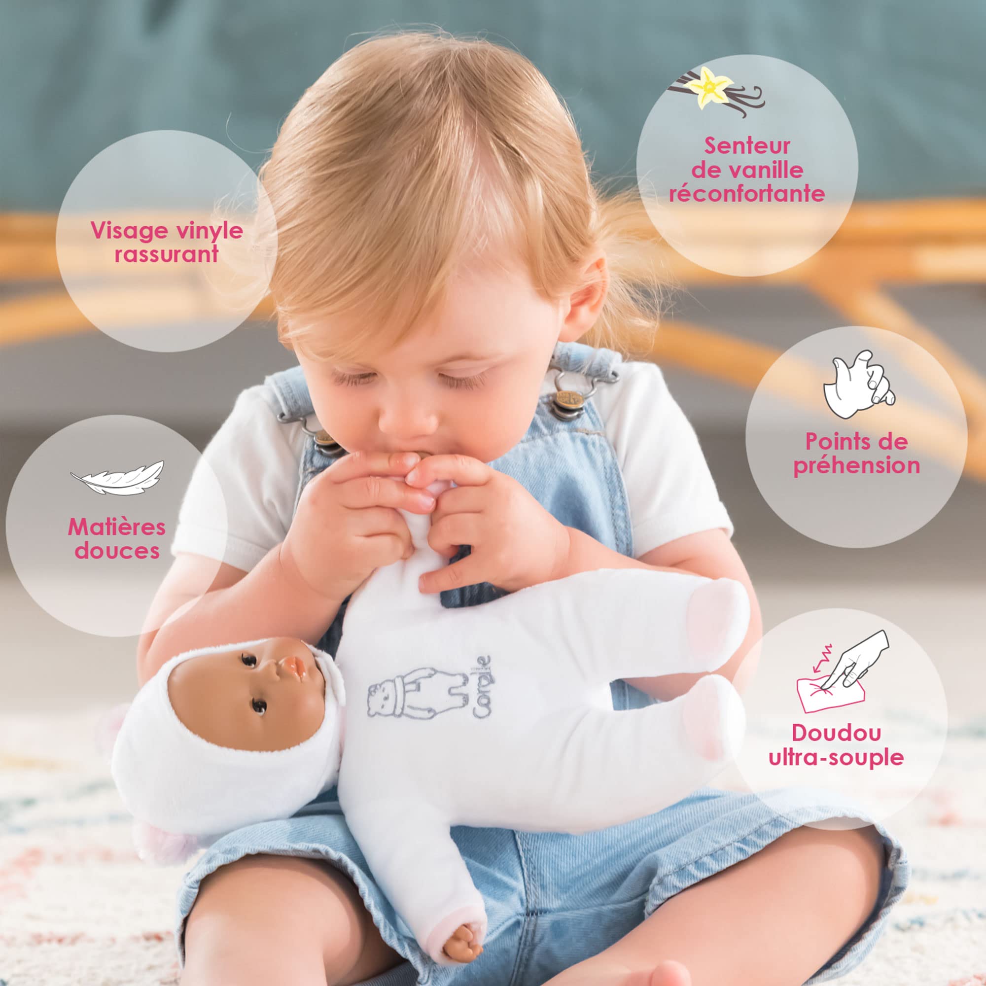 corolle-mon-doudou-pti-c-ur-ours-blanc-poupon-30-cm image 5