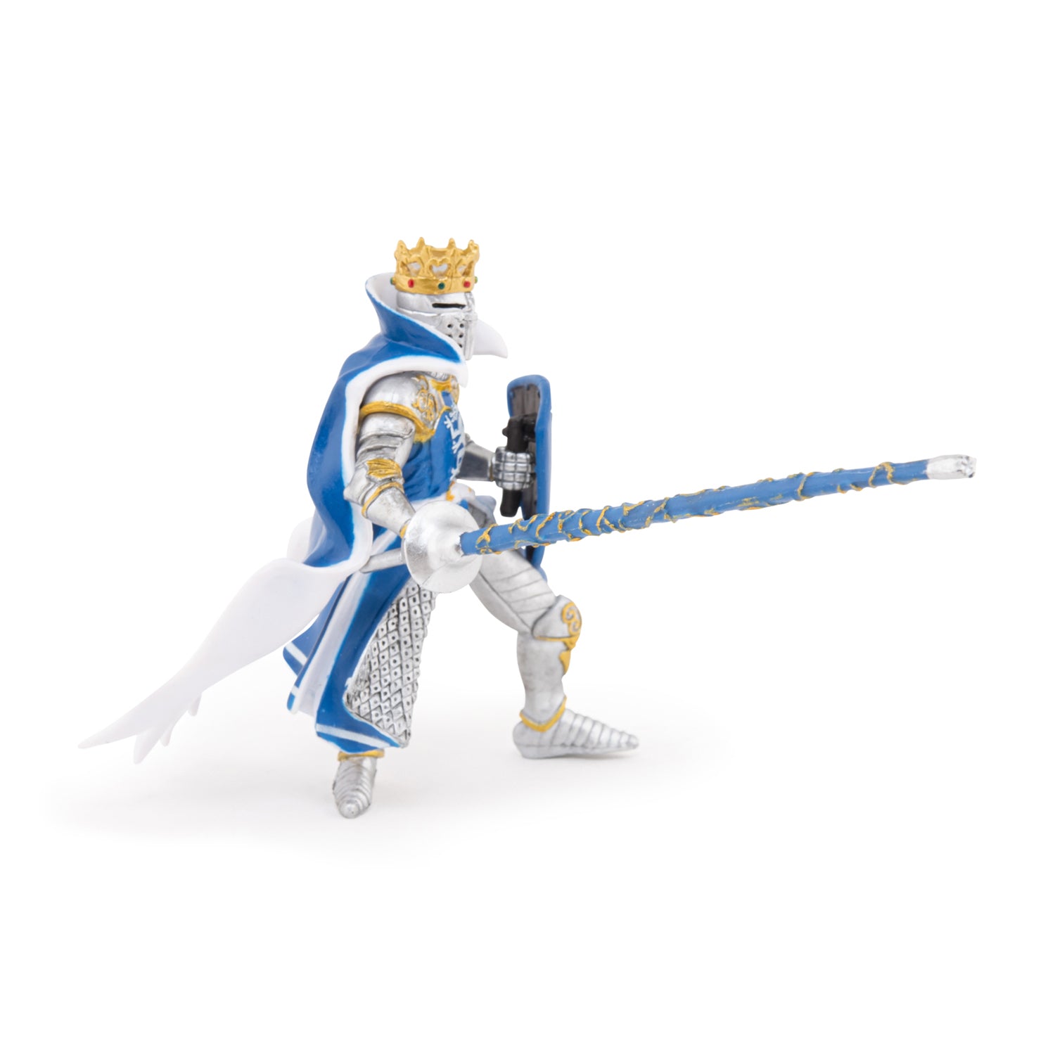 papo-medieval-roi-au-dragon-bleu-figurine-chevalier-armure-or image 6
