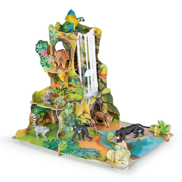 papo-wildlife-la-jungle-d-cor-carton-xxl-isiplay image 1