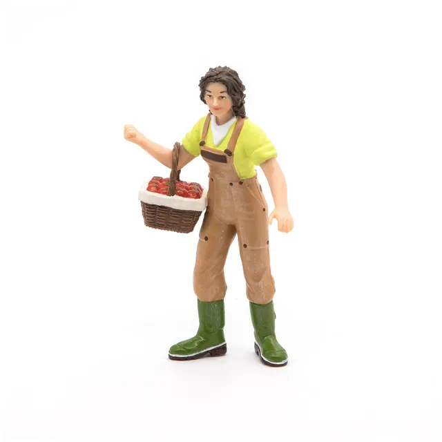 papo-farmyard-friends-figurine-fermi-re-au-panier-m-tier image 1