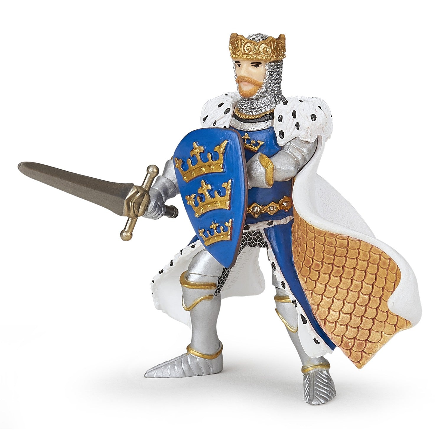 papo-medieval-roi-arthur-bleu-figurine-chevalier-excalibur image 1