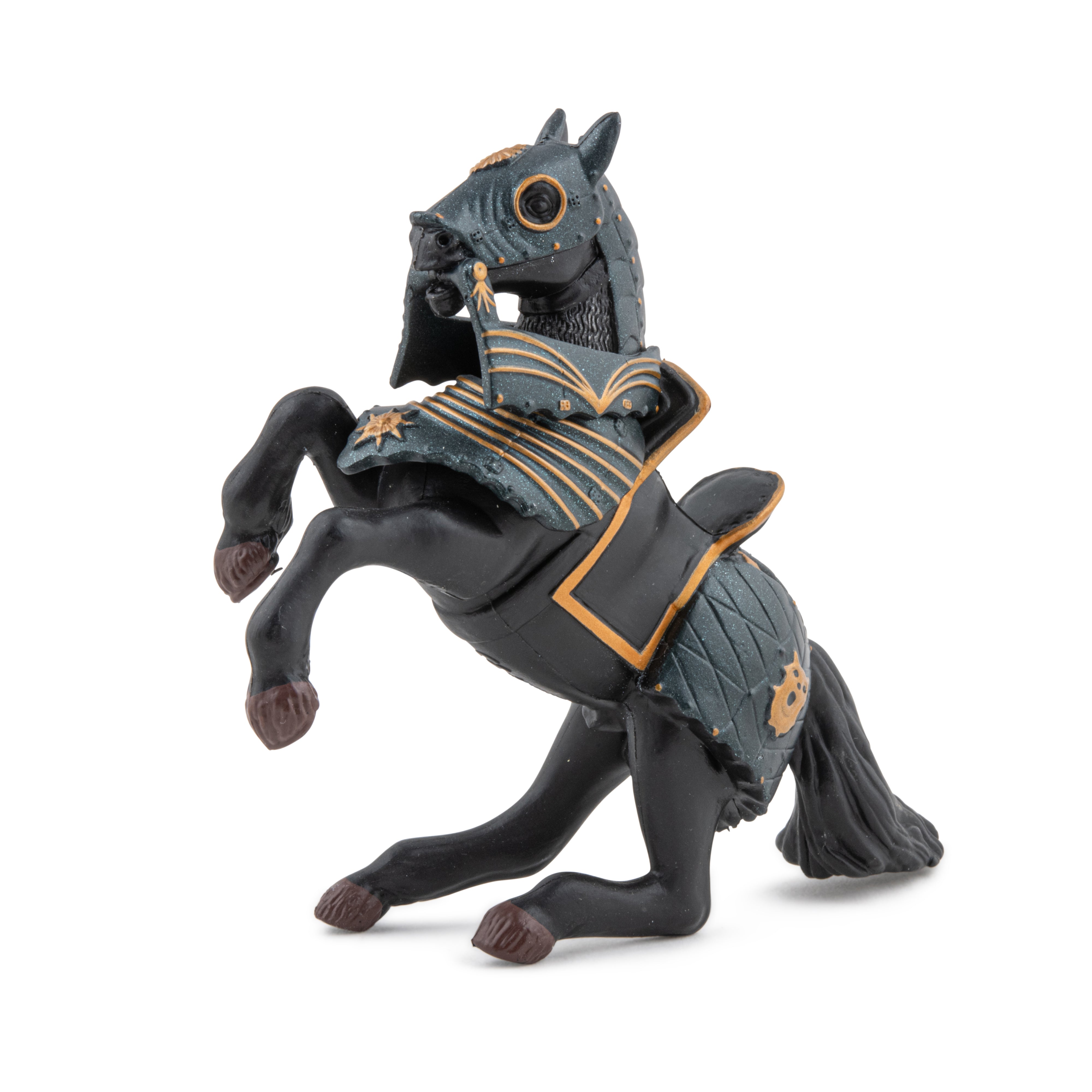 papo-medieval-cheval-en-armure-noire-figurine-destrier image 4