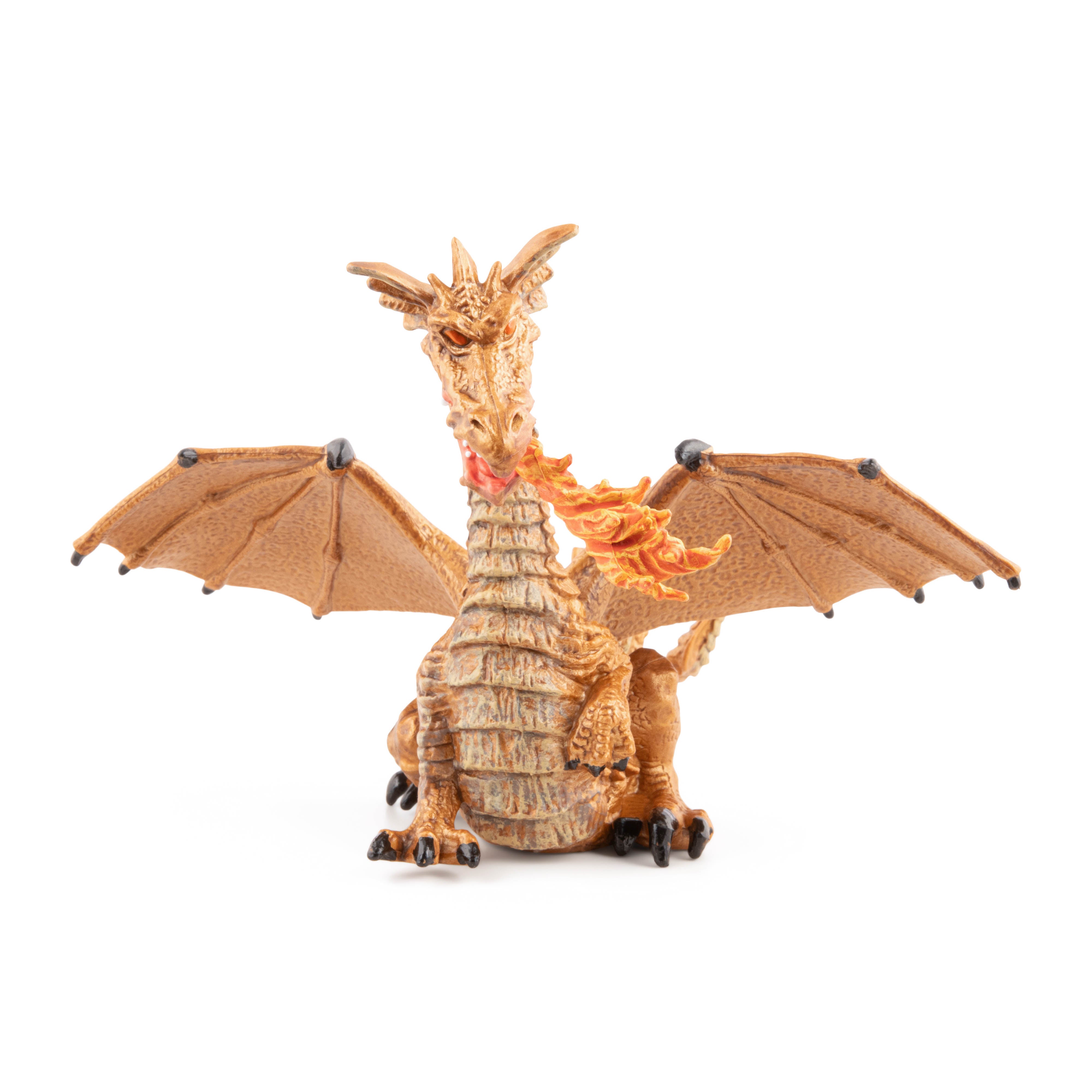 papo-monde-enchant-dragon-or-avec-flamme-figurine-dragon image 2