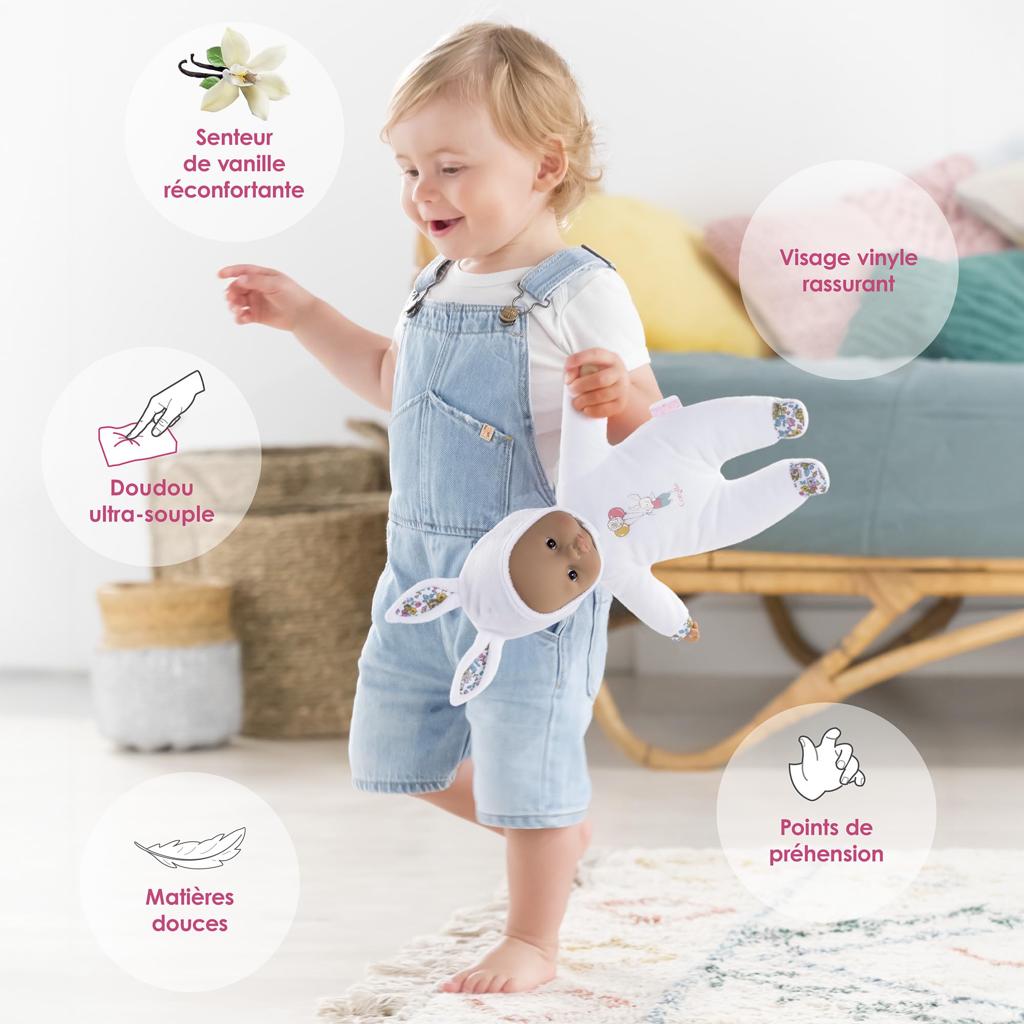 corolle-mon-doudou-pti-c-ur-lapin-blanc-poupon-30cm-vanille image 7