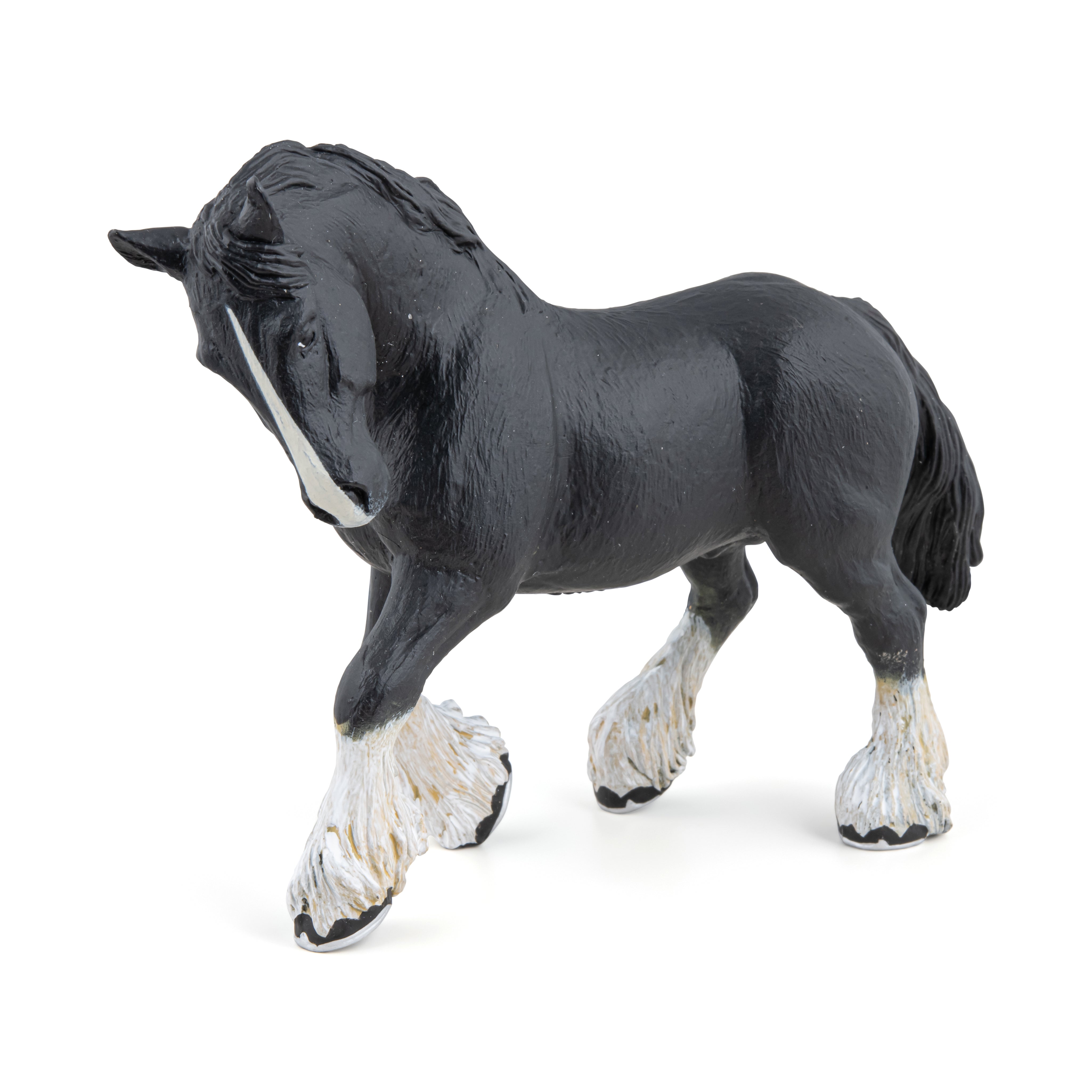 papo-figurine-etalon-shire-noir-cheval-de-trait image 5