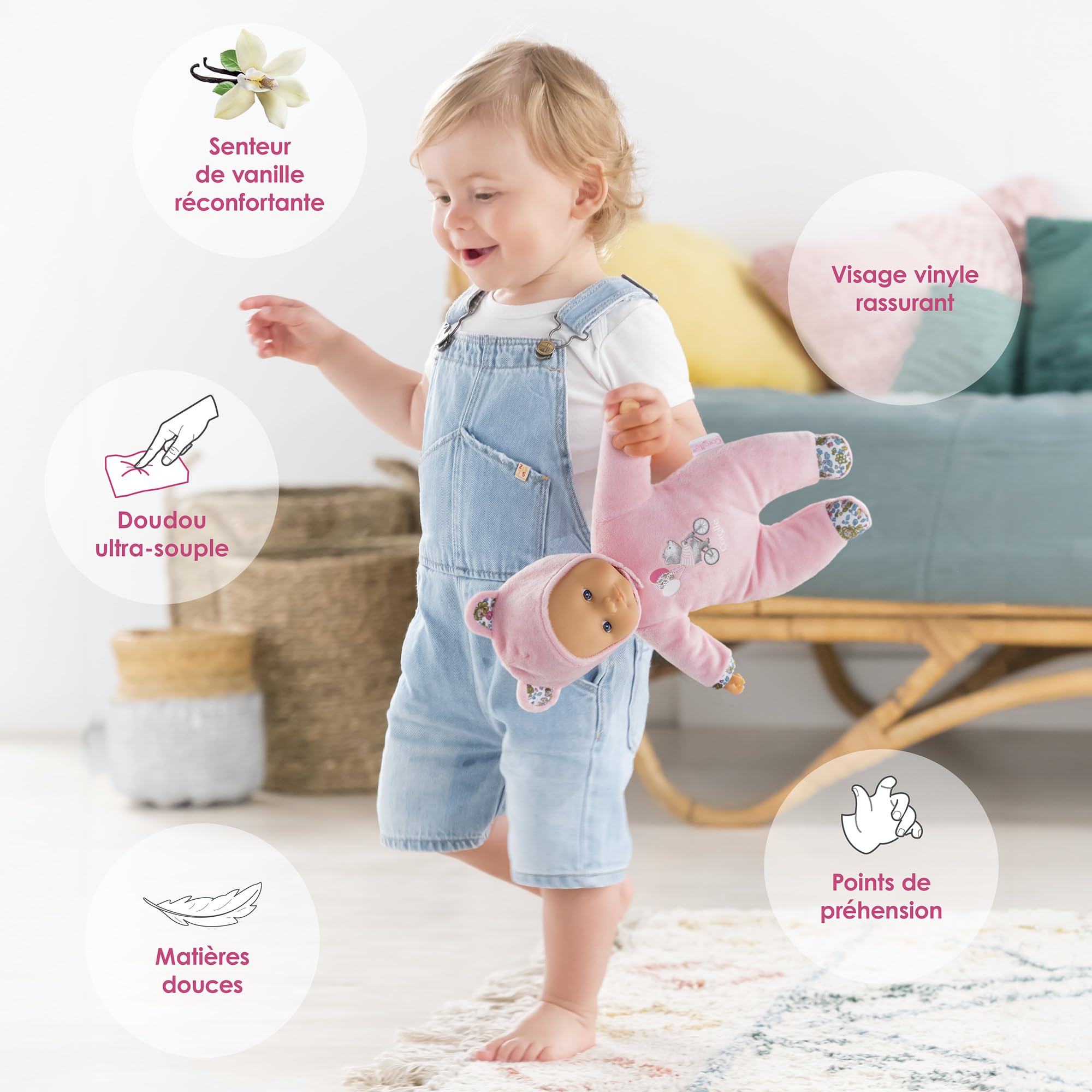 corolle-mon-doudou-pti-c-ur-ours-rose-poupon-30-cm-9-mois image 6